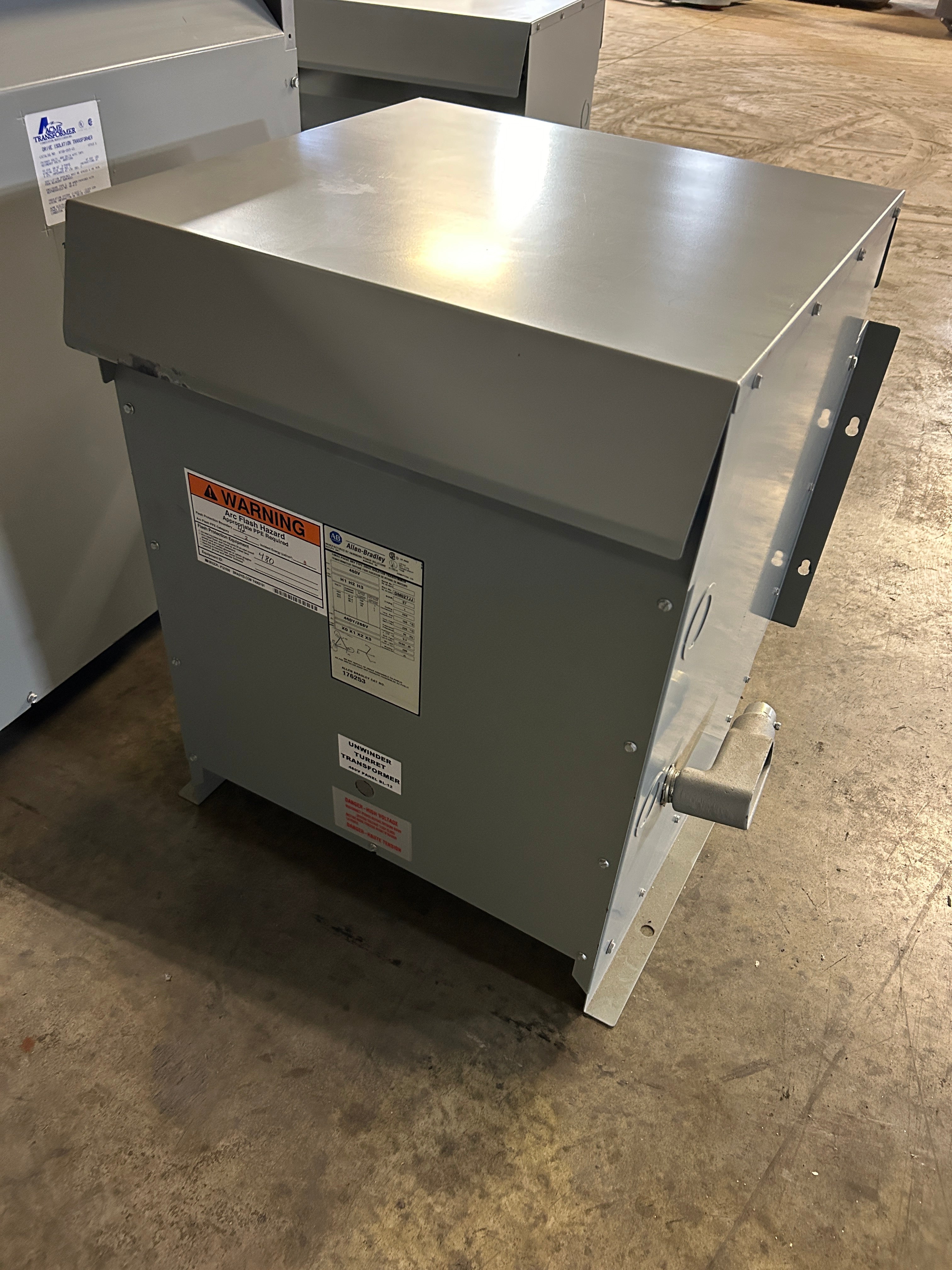 Allen-Bradley DM027JJ Transformer 27kVA 3PH Dry Type 460V Type K AL 176253