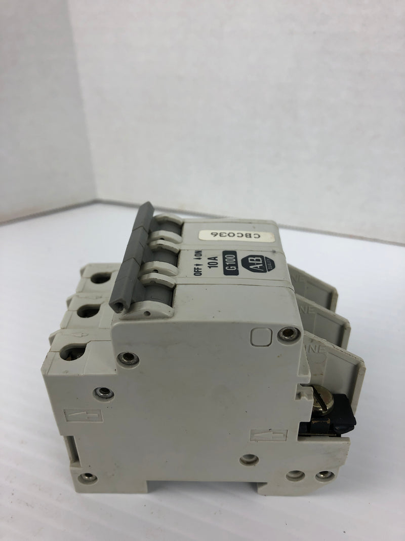 Allen Bradley G100 Circuit Breaker 1492-CB3 Ser. A 10A 3P