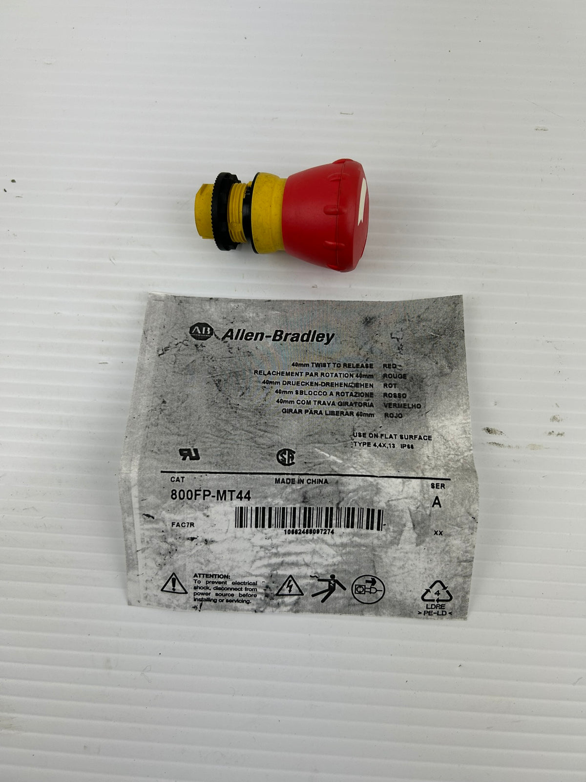 Allen-Bradley 800FP-MT44 Red Push Button E-Stop - Lot of 3