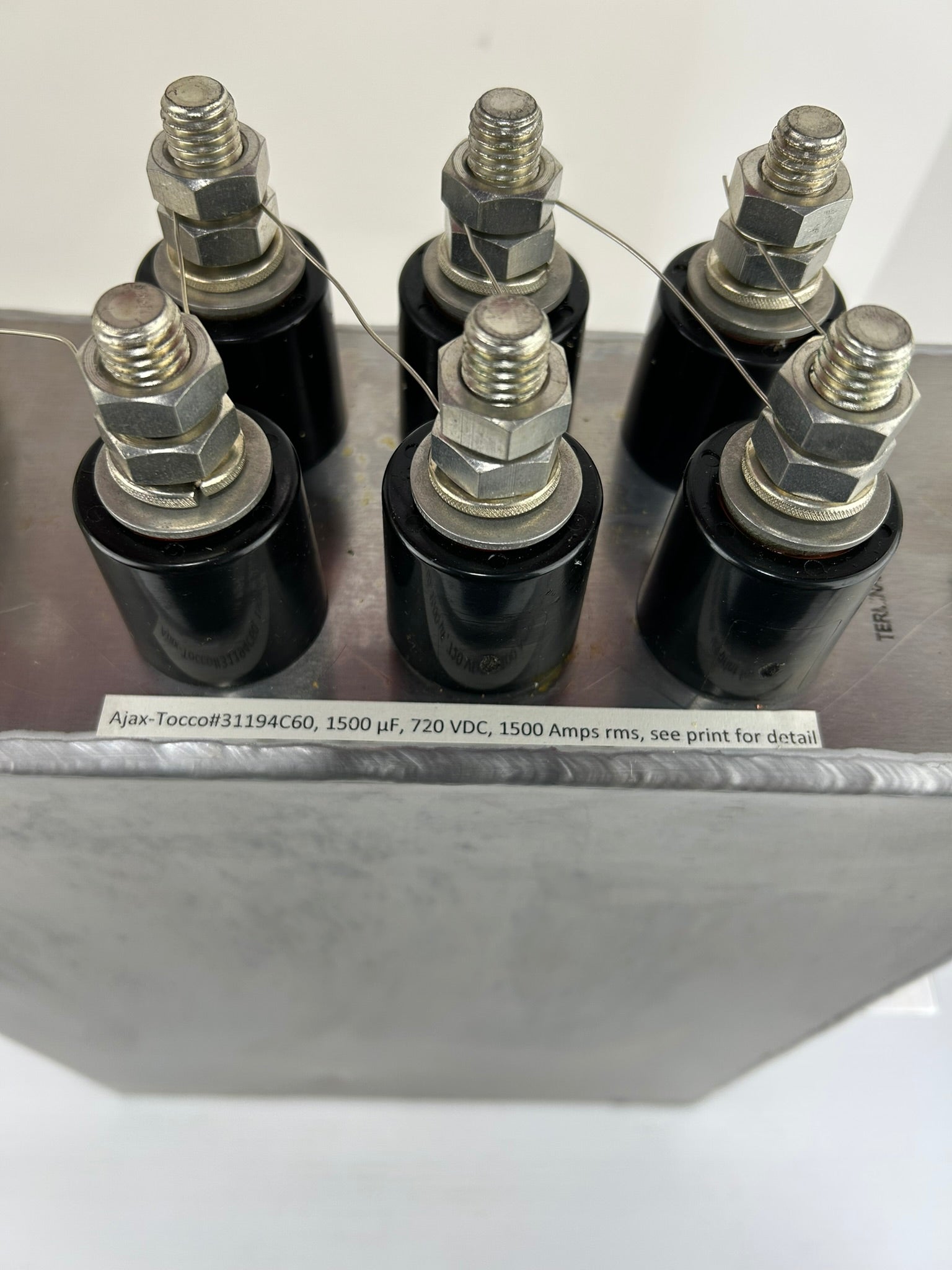 Ajax TOCCO 31194C60 1500uF 720VDC High Energy Capacitor Assembly