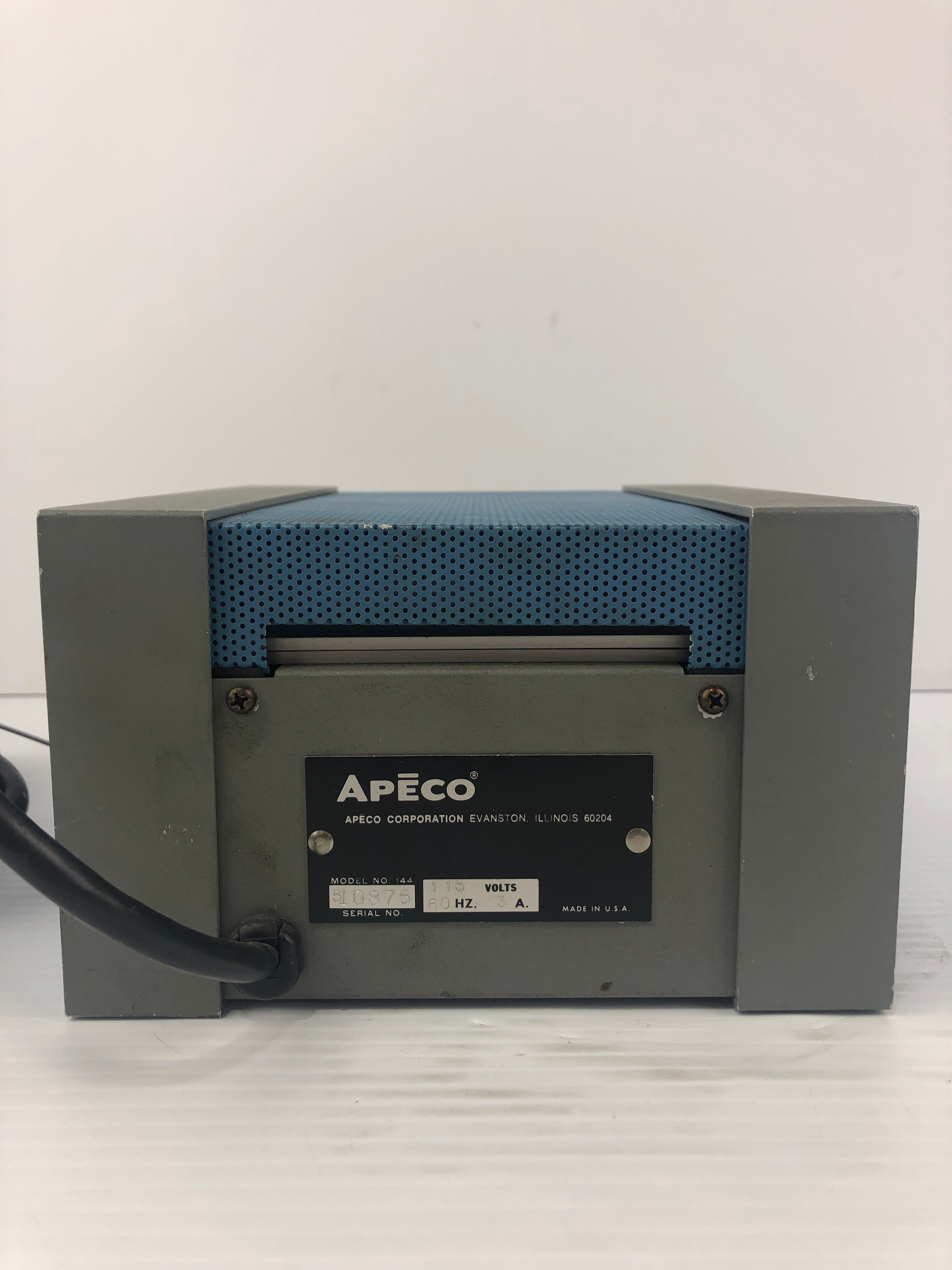 Apeco I/D Laminator 510875 115V 60 Hz 3 Amps