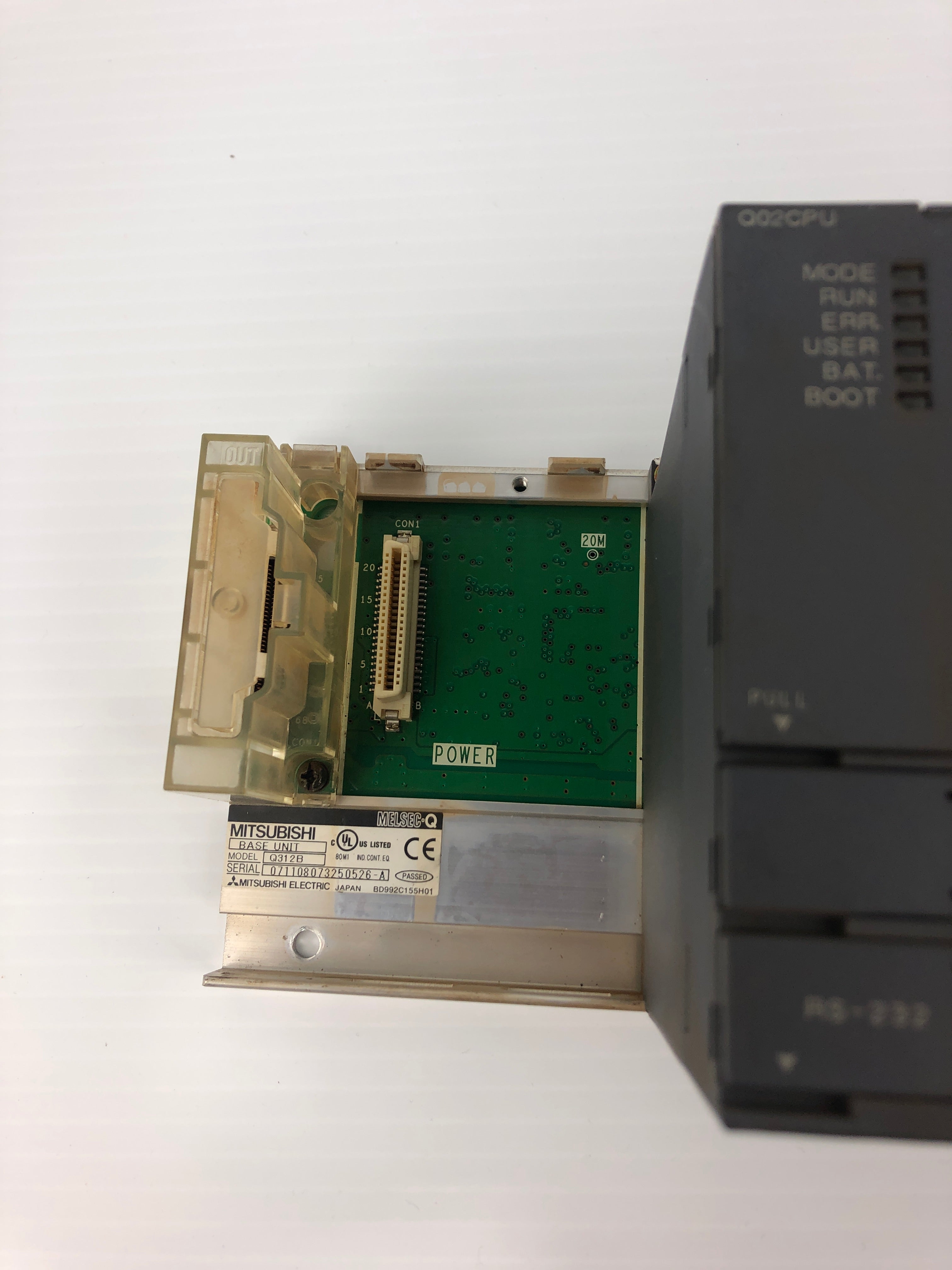 Mitsubishi Q312B Base Unit Model with Q02CPU and I/O QX41 QY41P