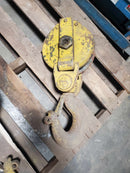 Wire Rope Hoist Snatch Block with Hook Yellow