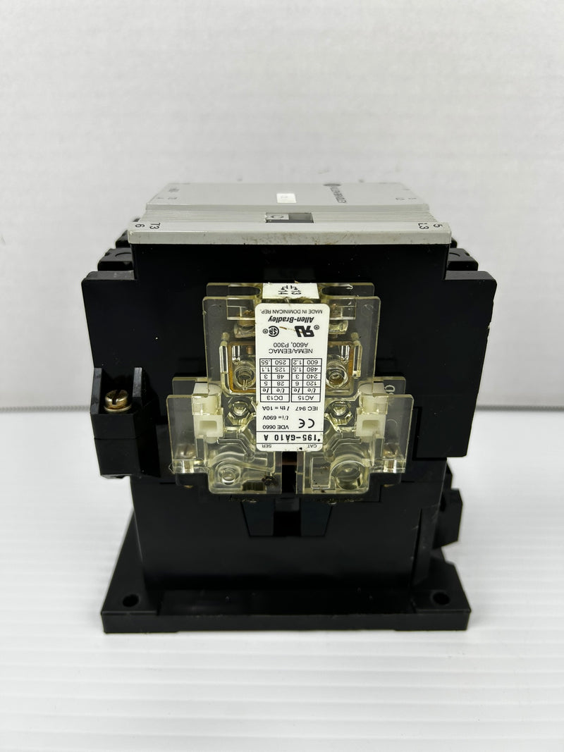 Allen-Bradley 100-A60N*3 Contactor Ser. C 50HP 3PH With 195-GA10 Aux. Contact