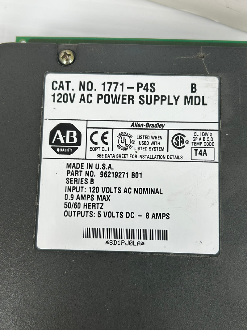 Allen-Bradley 1771-P4S 120VAC Power Supply Module Series B