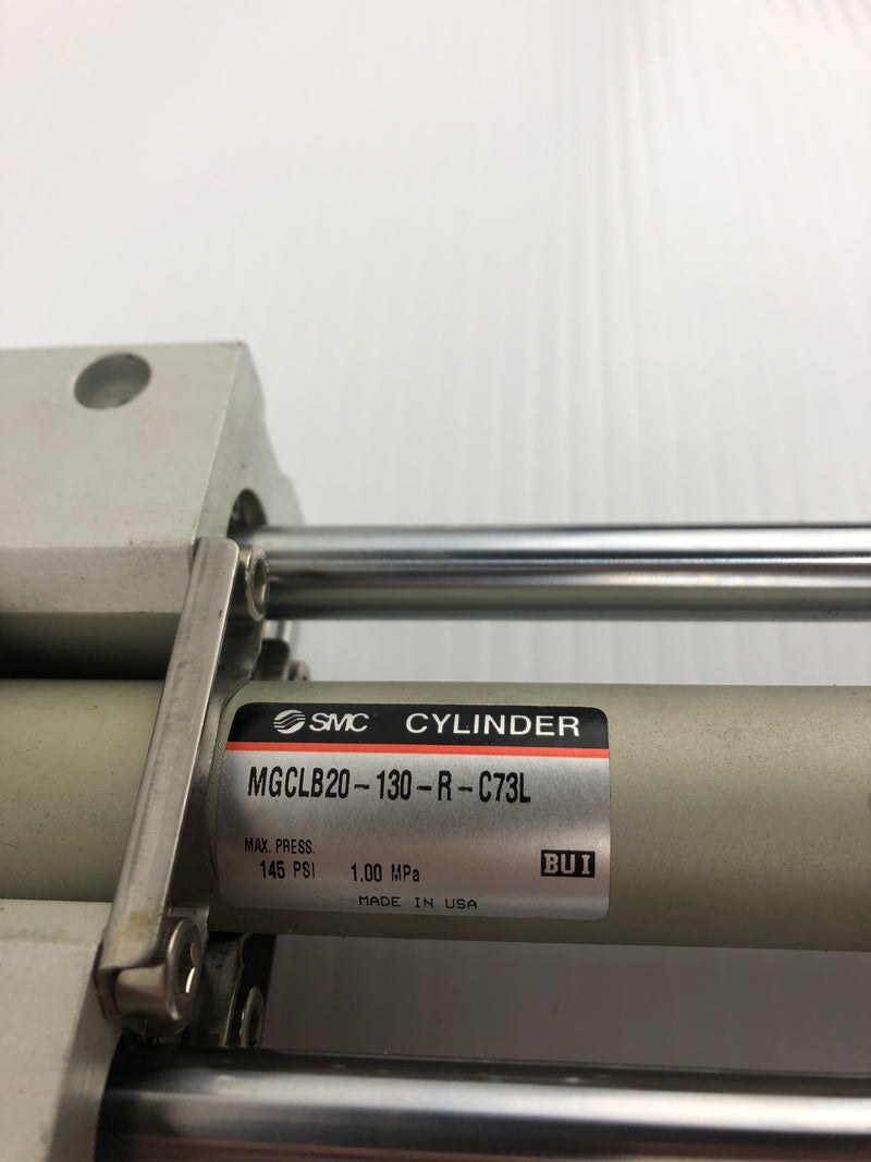 SMC MGCLB20-130-R-C73L Pneumatic Slide Cylinder 145PSI 1.00MPa