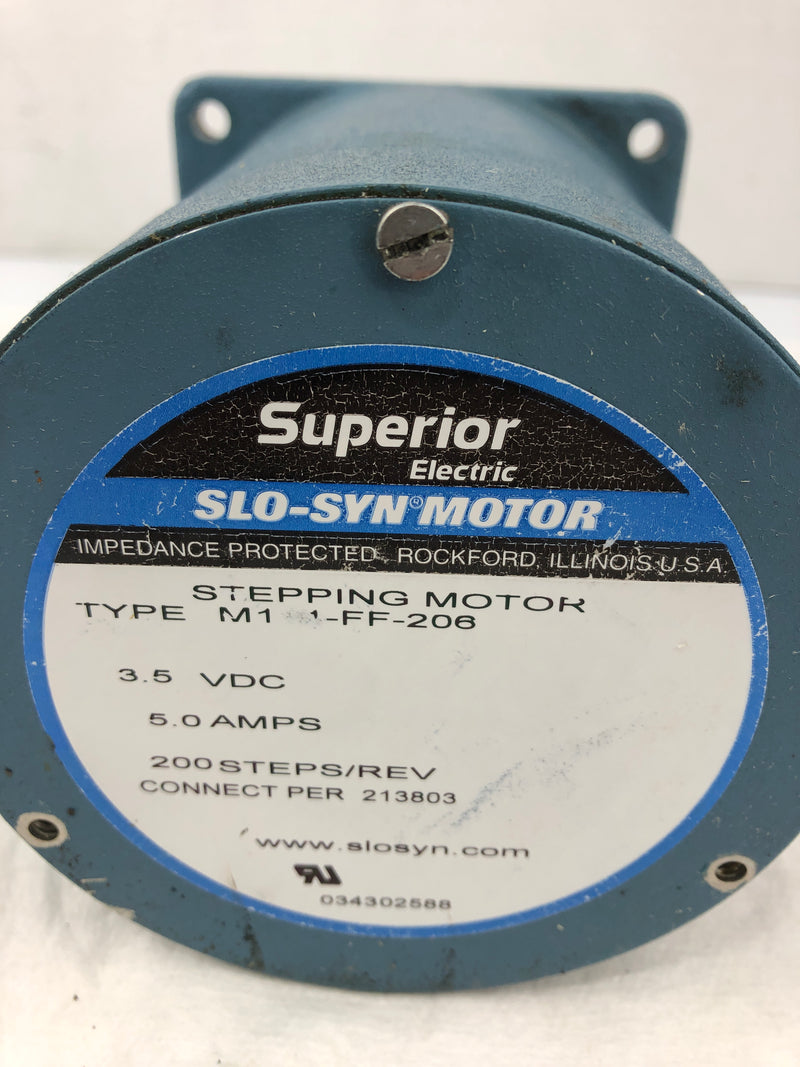 Superior Electric M111-FF-206 SLO-SYN Stepping Motor 200 RPM 5.0A 3.5VDC