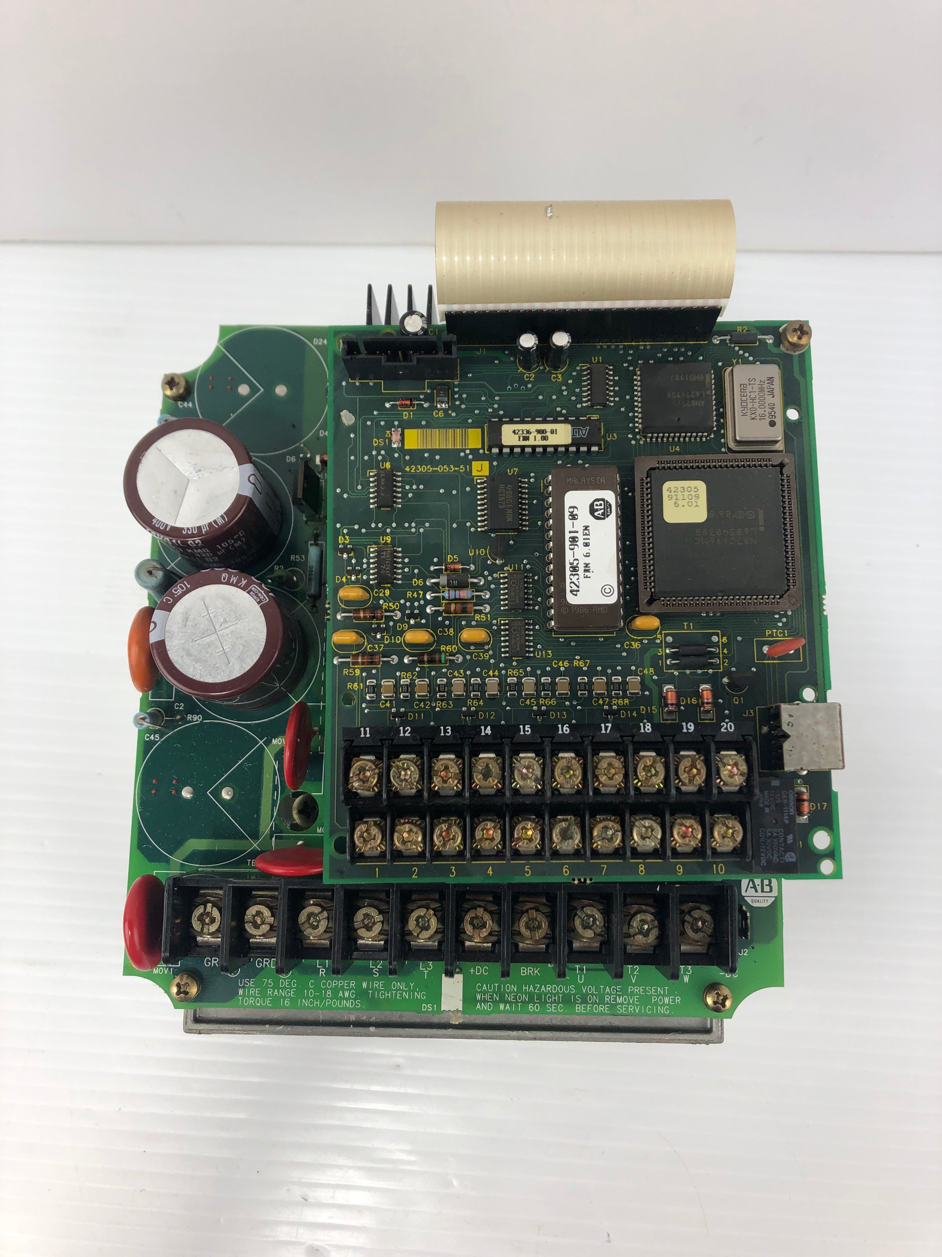 Allen-Bradley 42305-901-09 Drive Control Board with 42305-061-01 Heat Sink Base