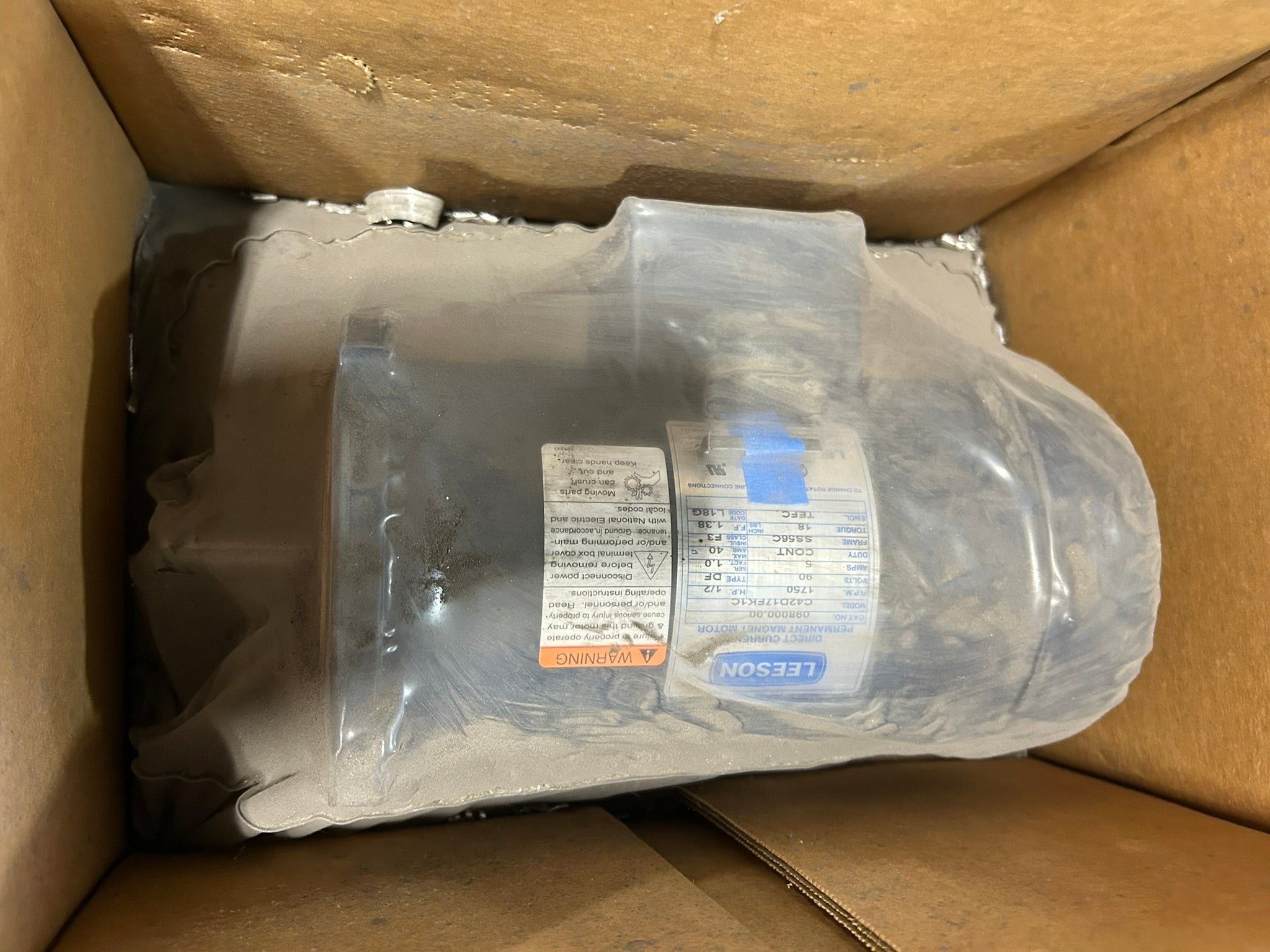 Leeson 098000.00 General Purpose Motor 1/2 HP 1750 RPM 90 Volts C42D17FK1C