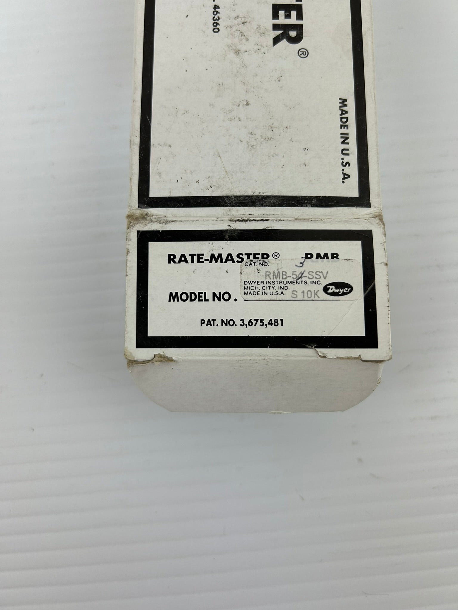 Dwyer RMB-53-SSV Rate Master Flowmeter Series RMB 70 PSI 10-100 SCFH