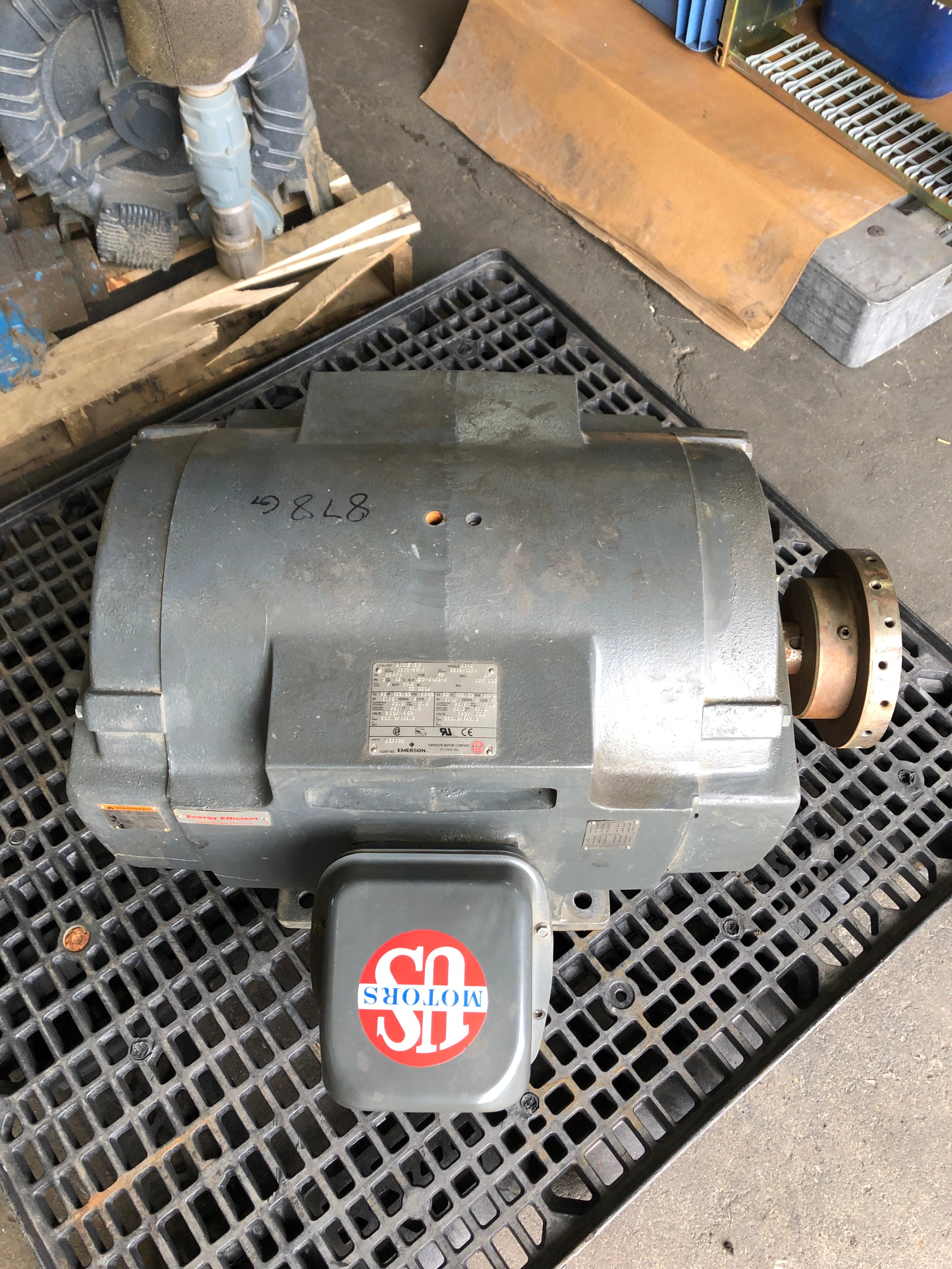 Emerson US Motors H644 AC Motor D100E2ES 100HP 1475/1785 RPM 3PH 404TS Frame