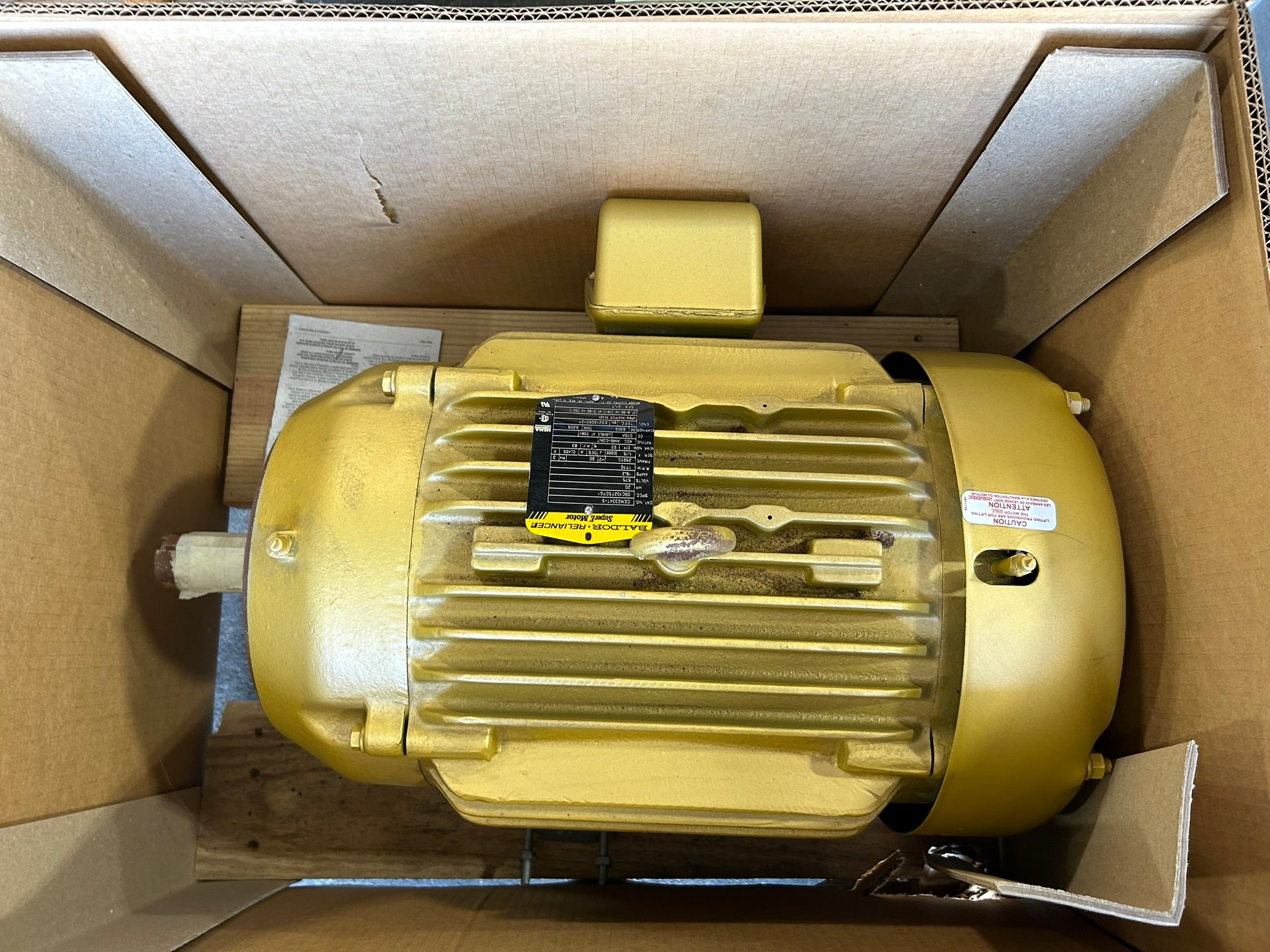 Baldor Reliance CEM2334T-5 20 HP 575V 3PH 1770 RPM 256TC TEFC Super-E AC Motor