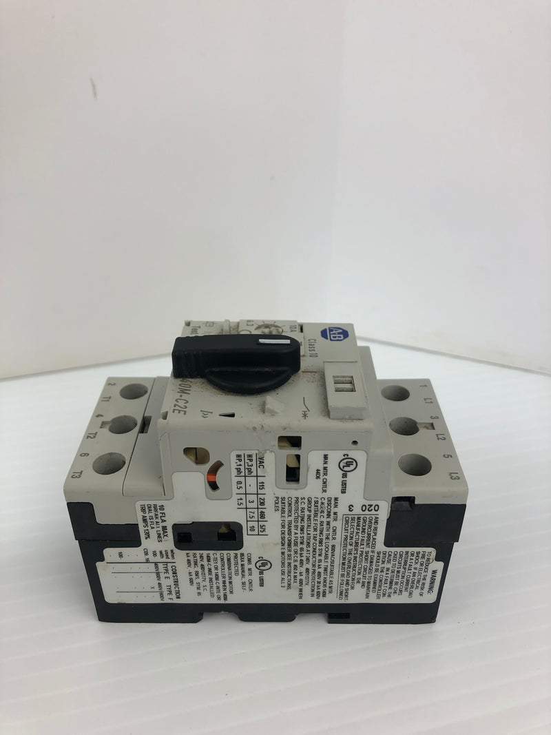 Allen-Bradley 140M-C2E-C10 Motor Protector/ Circuit Breaker Ser. C 690V 50A 2PH