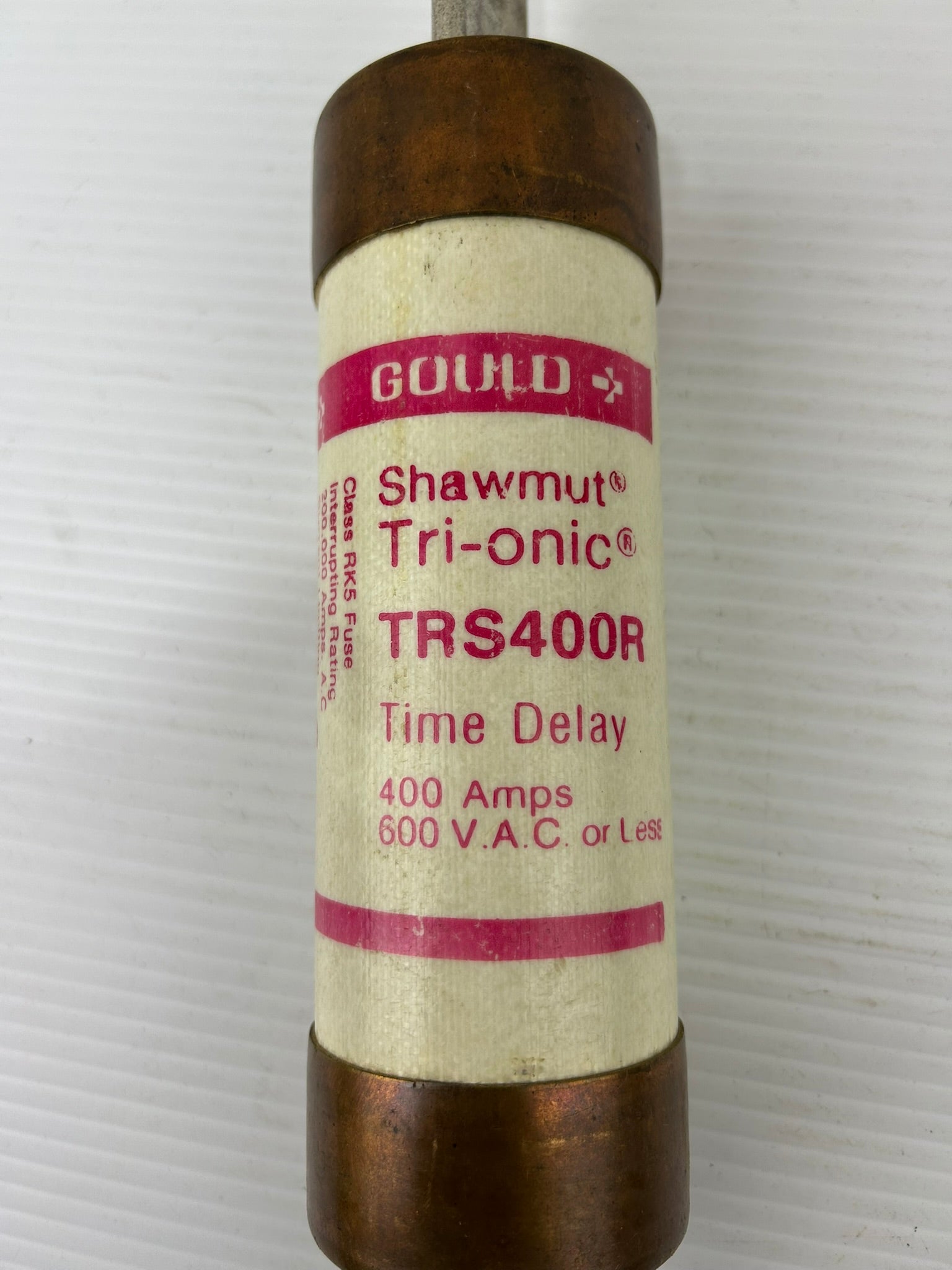 Gould Shawmut TRS400R Tri-Onic 400A 600VAC Class RK5 Time Delay Fuse