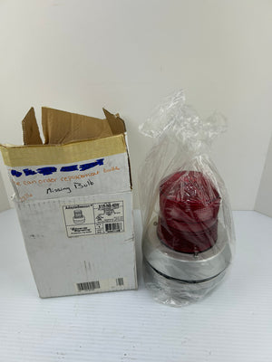 Edwards Signaling Adaptabeacon 51R-N5-40W Red Flashing Light w/Horn - No Bulb