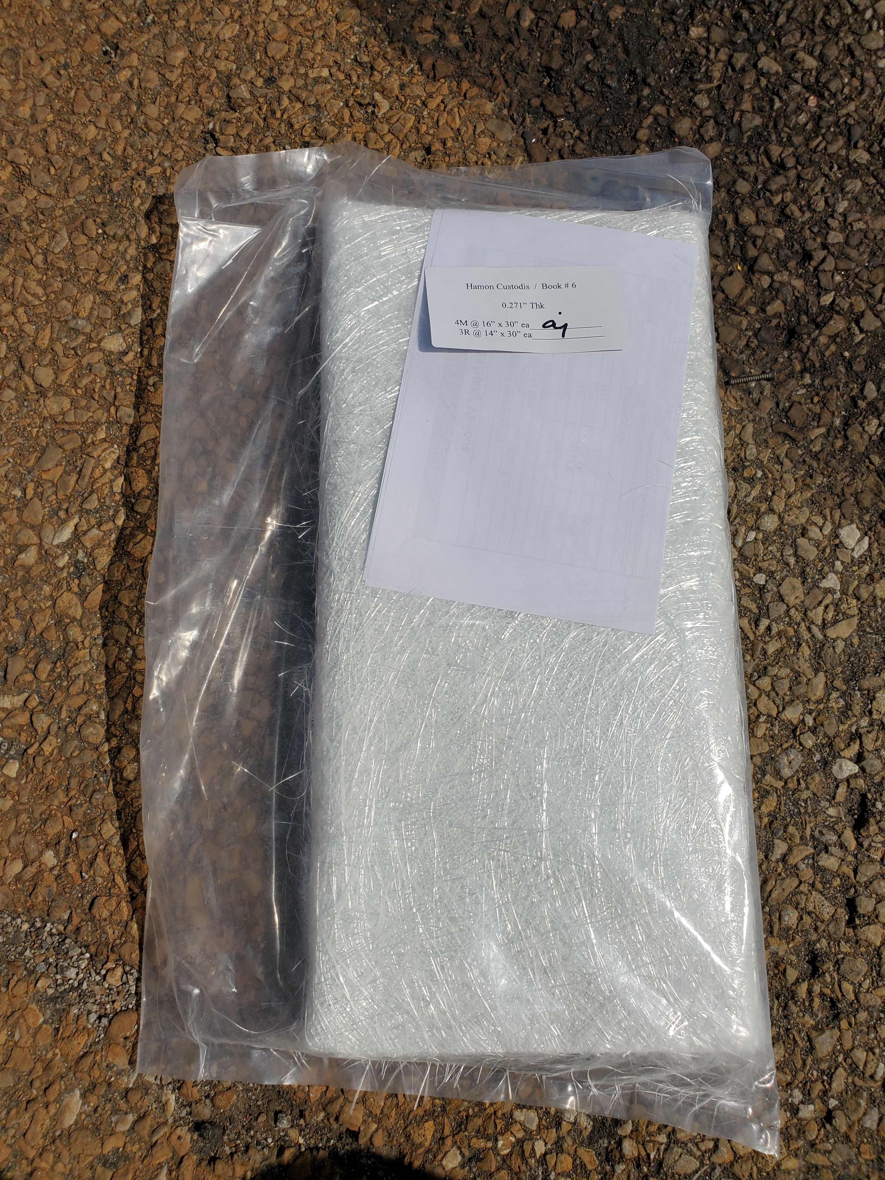 Book # 6 Fiberglass Insulation Blanket 0.271" Thick 4M @ 16" x 30"