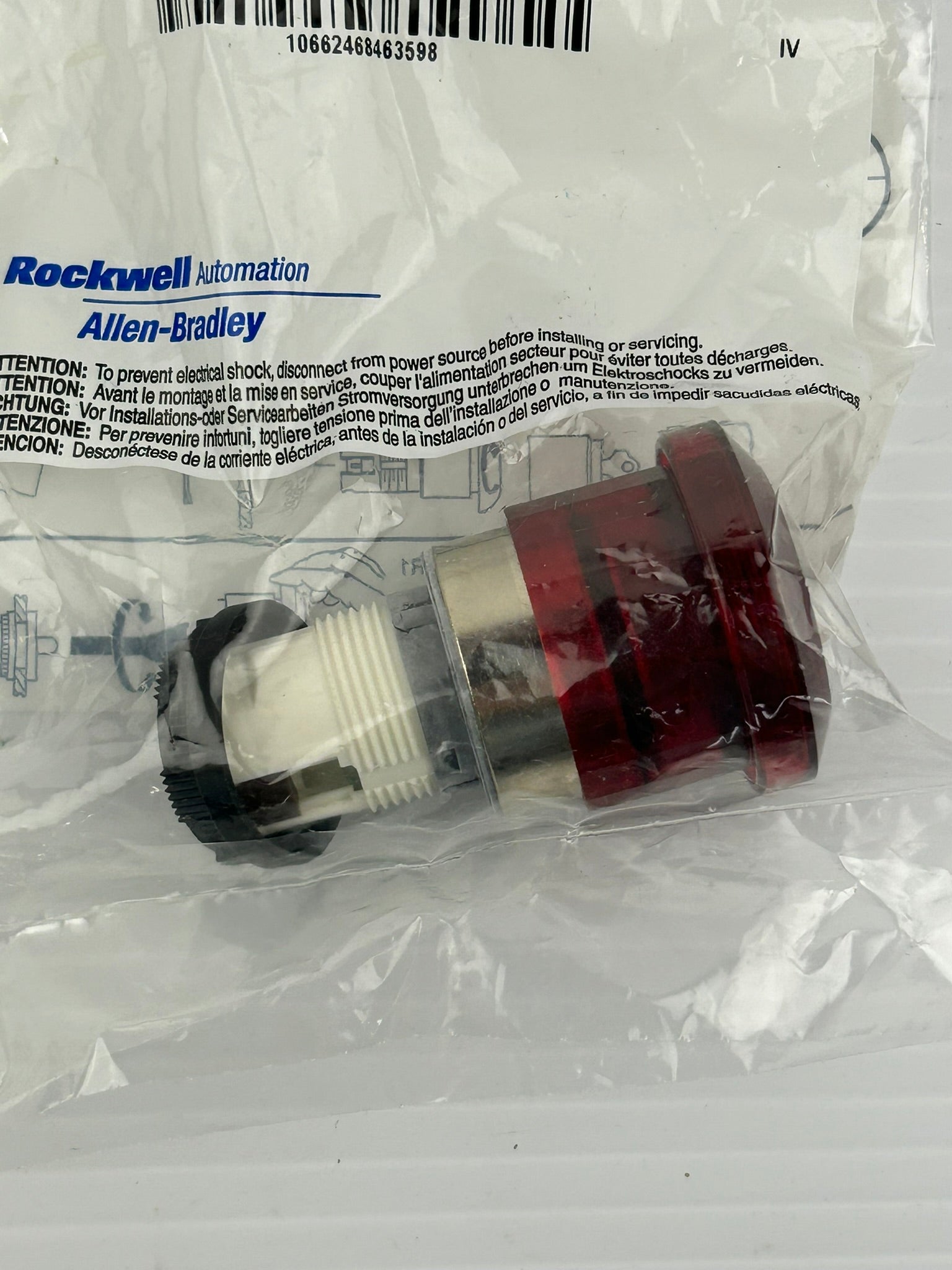 Allen Bradley 800ES-LMP24 Red Push Button Series A - Lot of 2