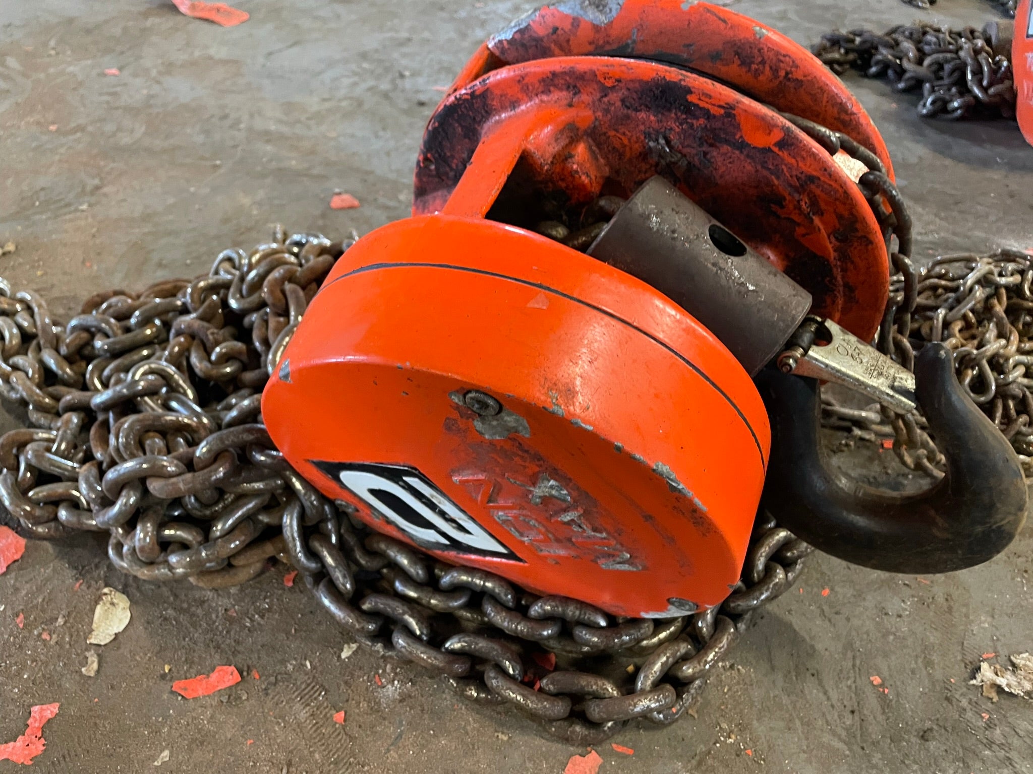 CM Cyclone 2 Ton Manual Chain Fall Hoist with Load Limiter S5837TB