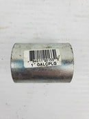 1" Galvanized Coupling 2" Long One-Piece Threaded Rigid