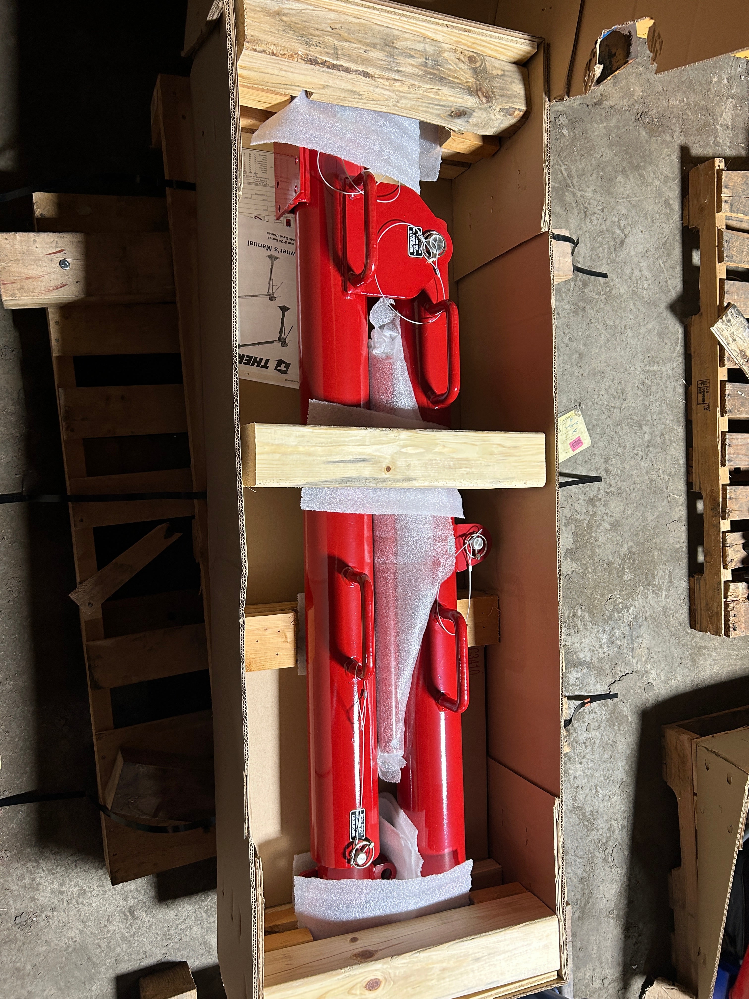 Thern 5124 Portable Davit Crane Boom Fusibond Sub Assembly Red