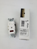 Leviton 5226-W White Side Wired Single Pole Comb. Switch & Pilot Light