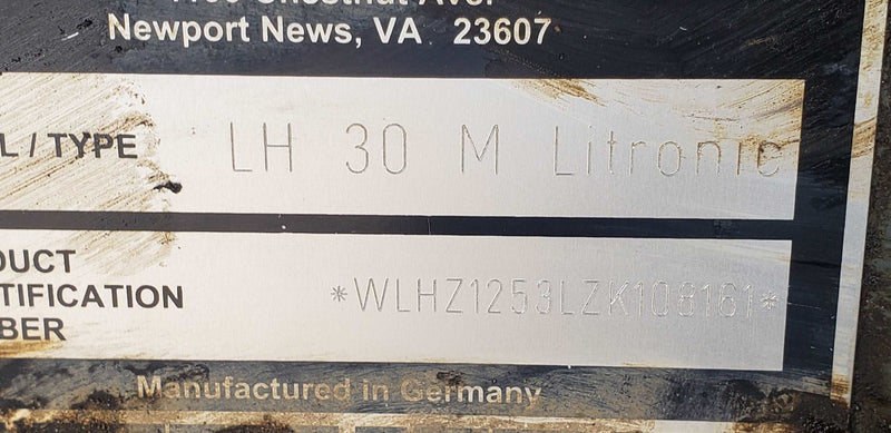 2018 Liebherr LH30 Crane Scrap Material Handler LH30M Litronic 2900 Hours