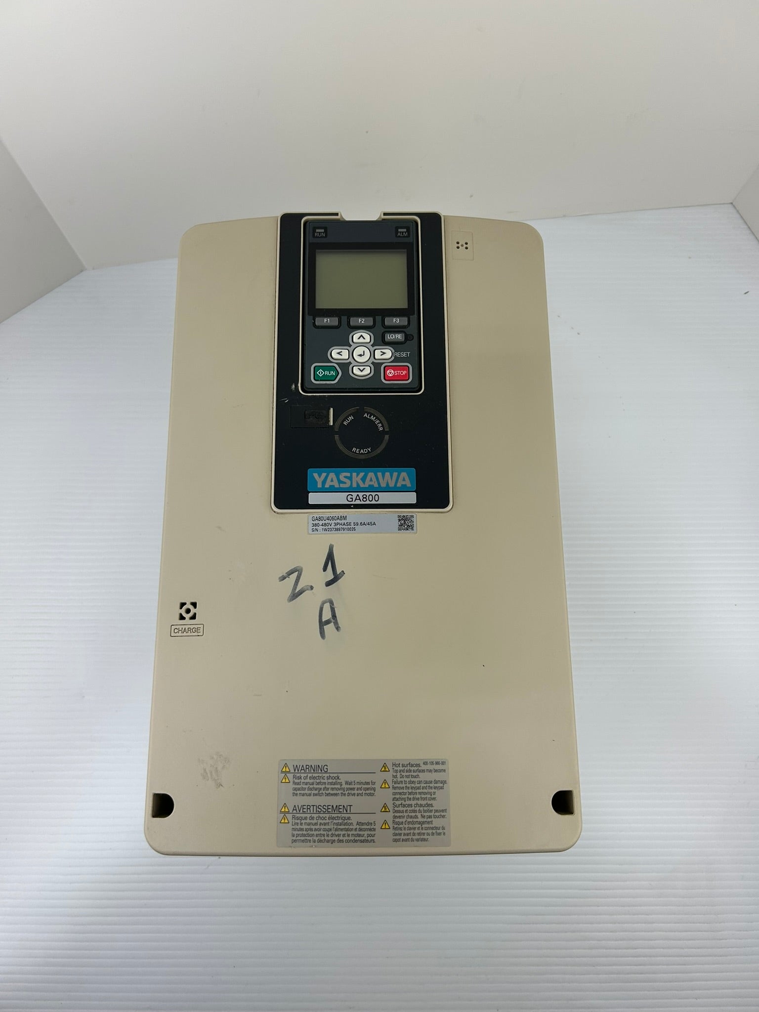 Yaskawa Electric CIPR-GA80U4060ABMA-AAAANA Industrial AC Drive Rev C