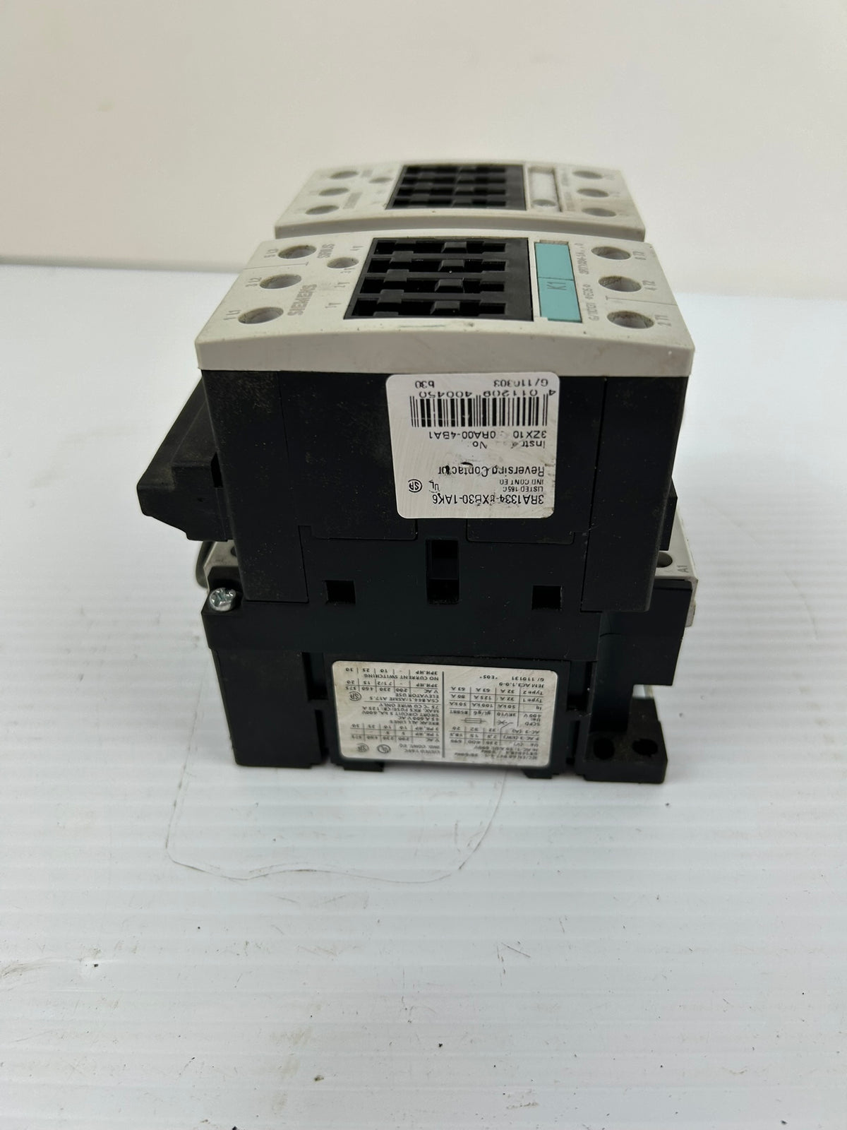 Siemens 3RA1334-8XB30-1AK6 SIRIUS Reversing Contactor 32A 3PH 3RT1034-1A