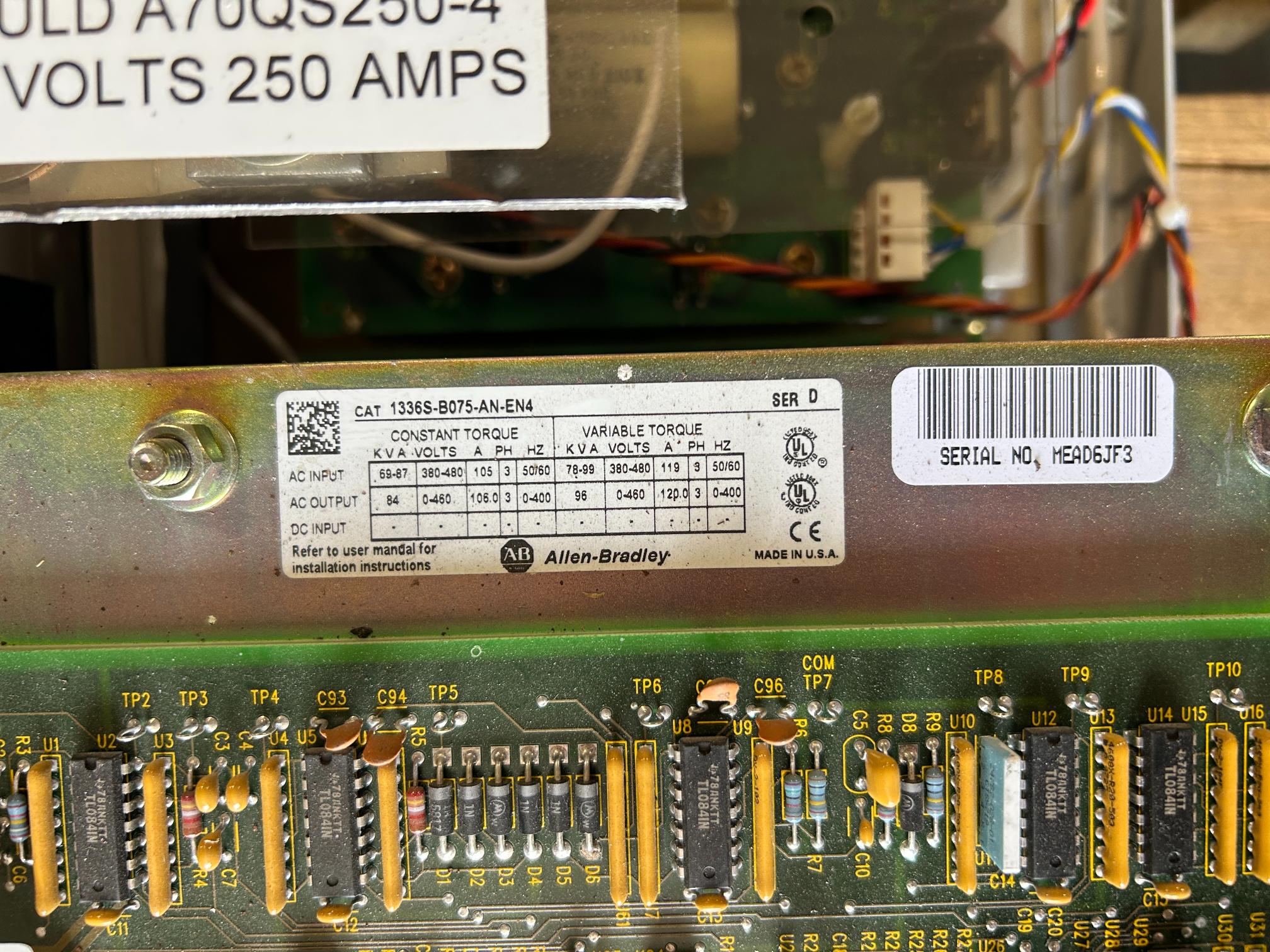 Allen-Bradley 1336 Plus Drive 1336S-B075-AN-EN4 Series D
