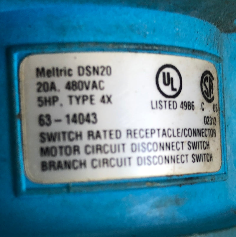 Baldor Reliance CEM3614T Super E Motor 2HP 1175 RPM 184TC 3PH with Meltric DSN20