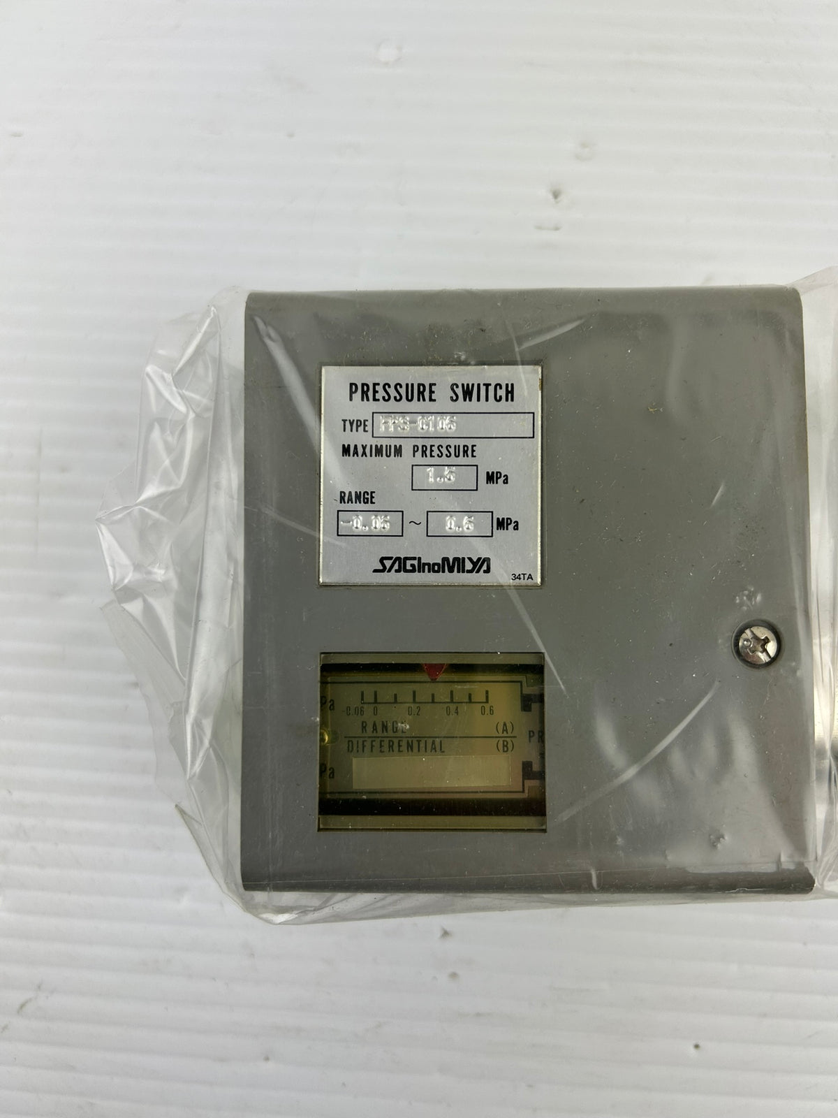 Saginomiya FPS-C106 Pressure Switch 0.06–0.6 MPa Industrial Pressure Control
