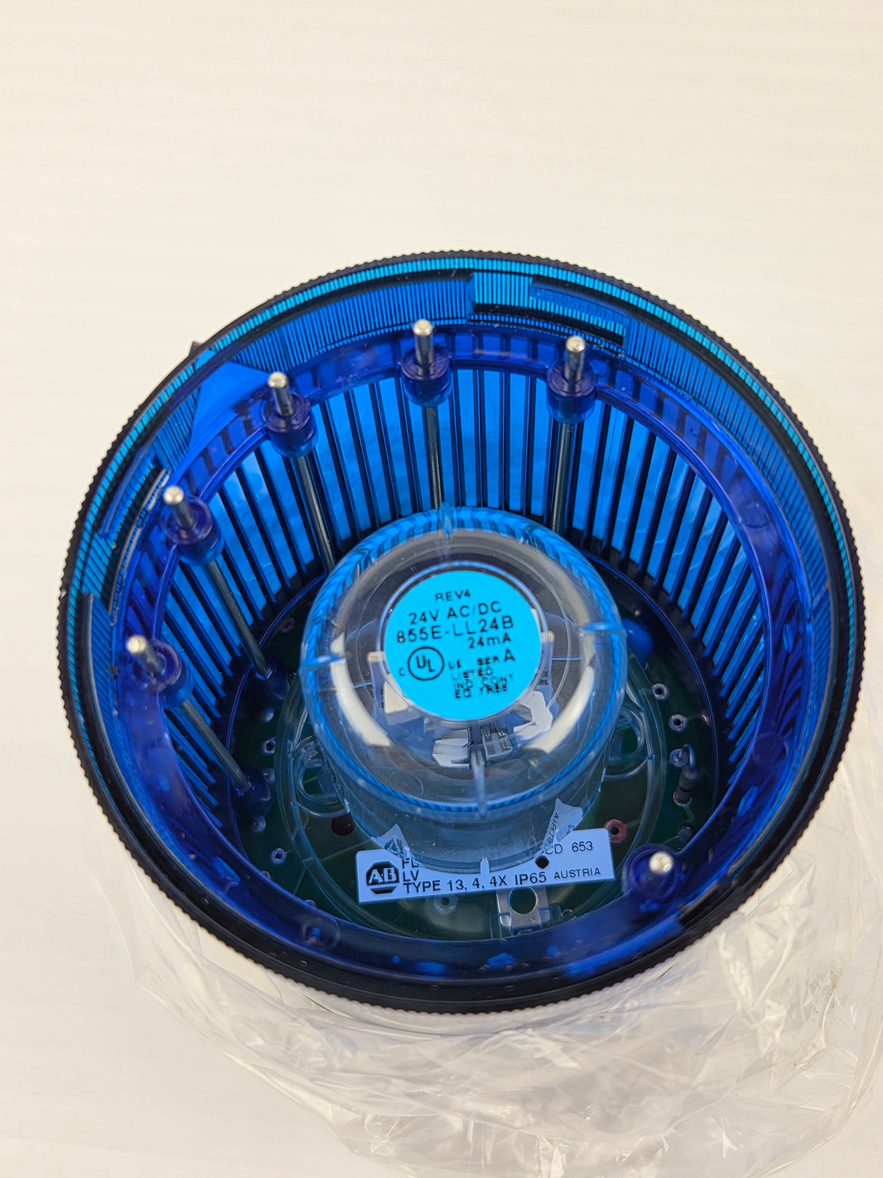 Allen Bradley 855T-B24GL6 Flashing LED Stack Light Series C Blue 24V AC/DC 35mA