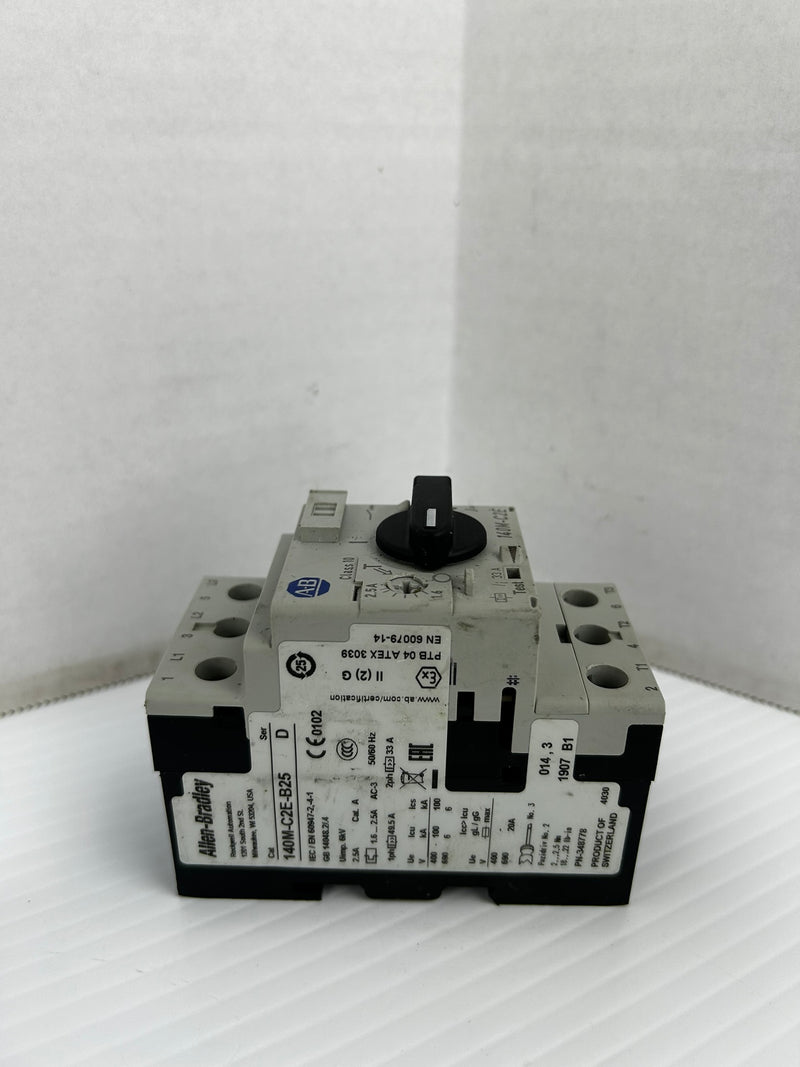 Allen-Bradley 140M-C2E-B25 Motor Protector Circuit Breaker Ser. D 690V 20A 2PH