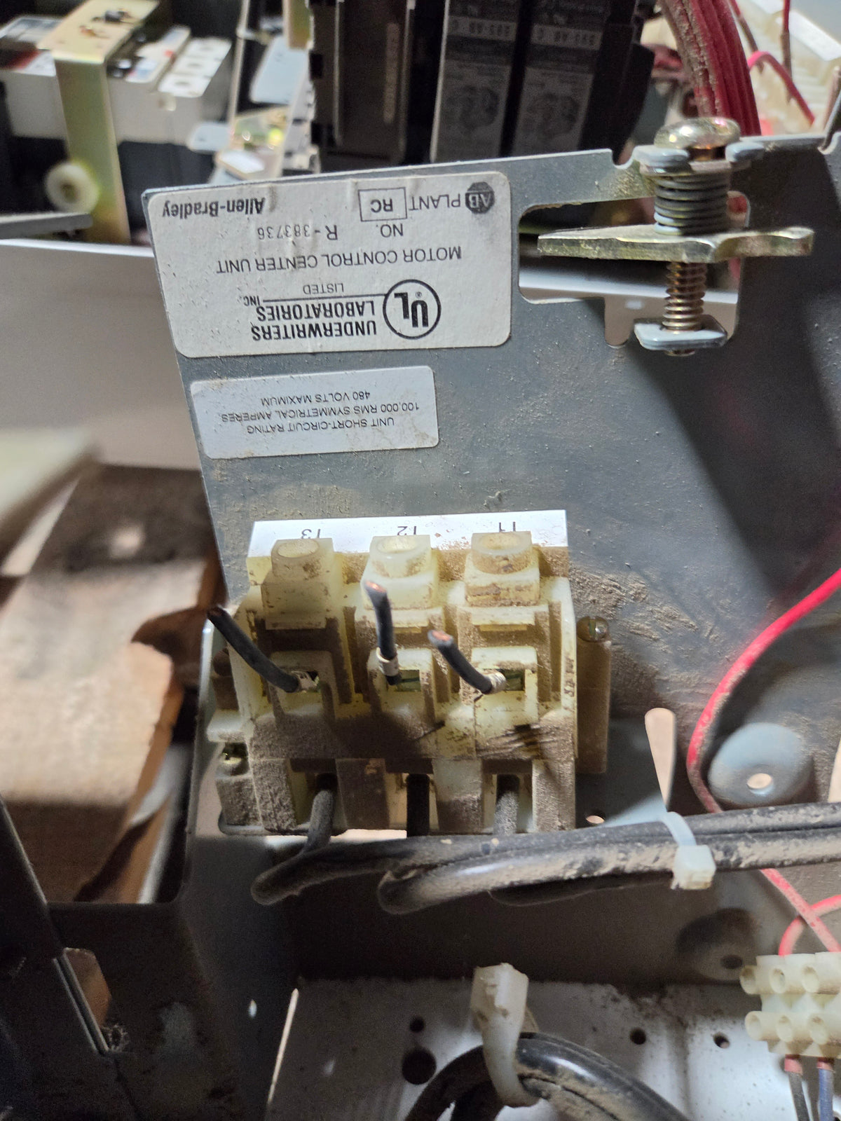Allen-Bradley MCC Bucket 2113B Size 1 FVNR 15A Breaker 5.0HP 3PH 480V - No Door