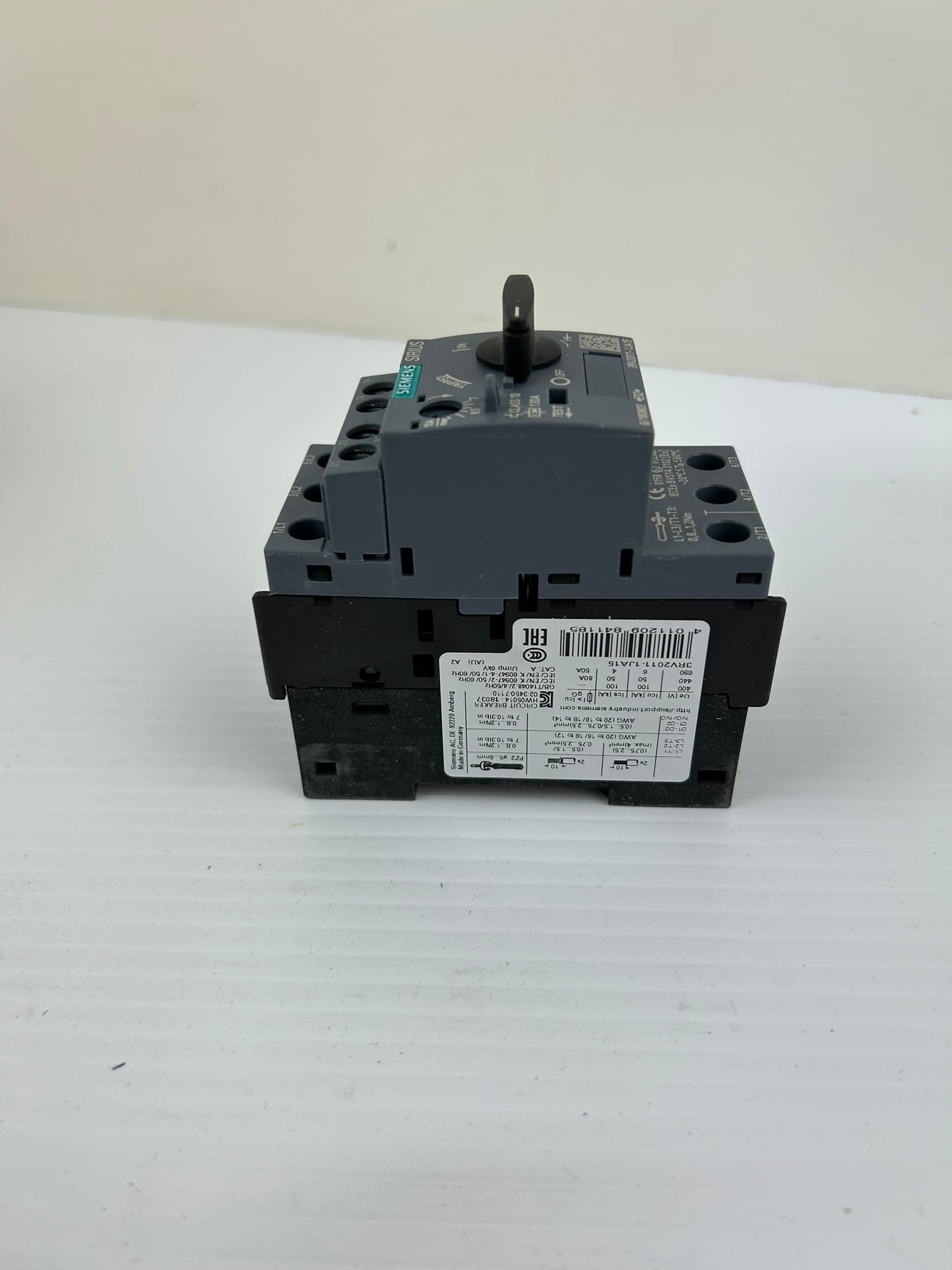 Siemens 3RV2011-1JA15 SIRIUS Manual Motor Starter Protector Circuit Breaker