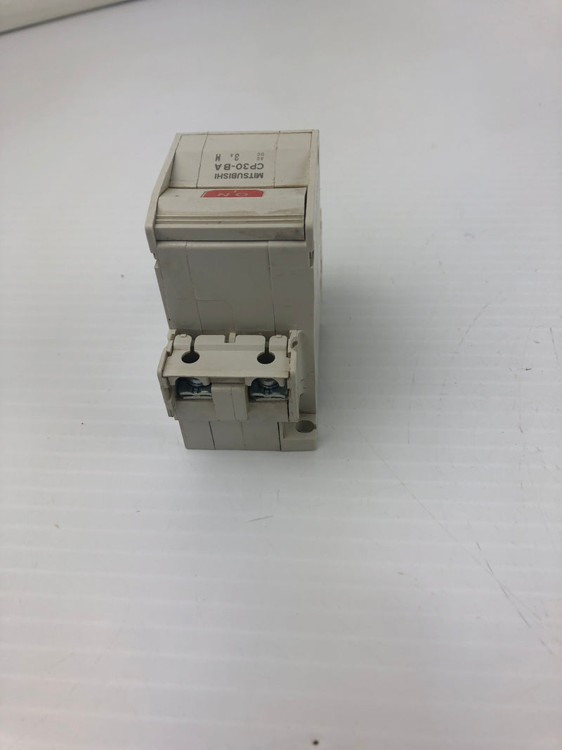 Mitsubishi Electric CP30-BA Circuit Protector 2 Pole 3A 220 VAC 2.5kA 50/60 Hz