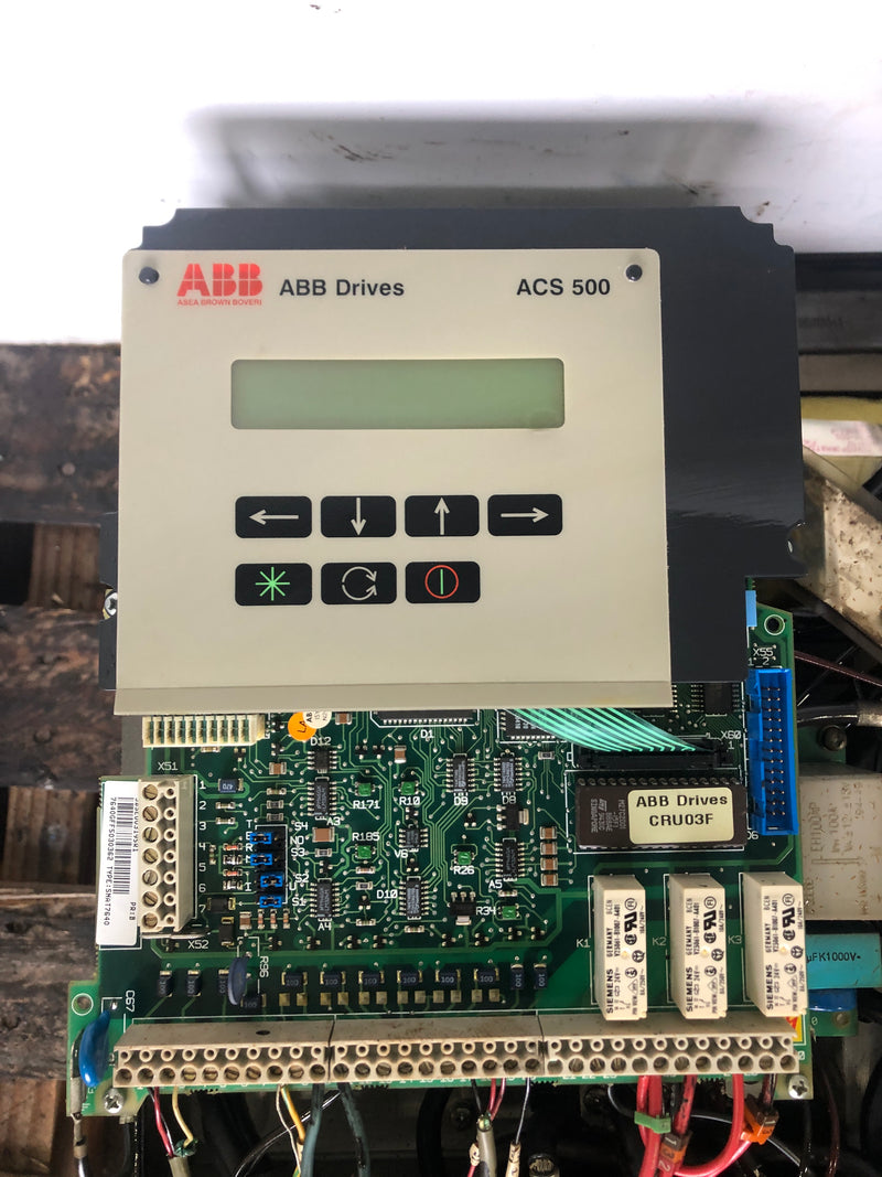 ABB ACS 500 Drive with Blue Fittings 21-1/4" x 13-1/2"