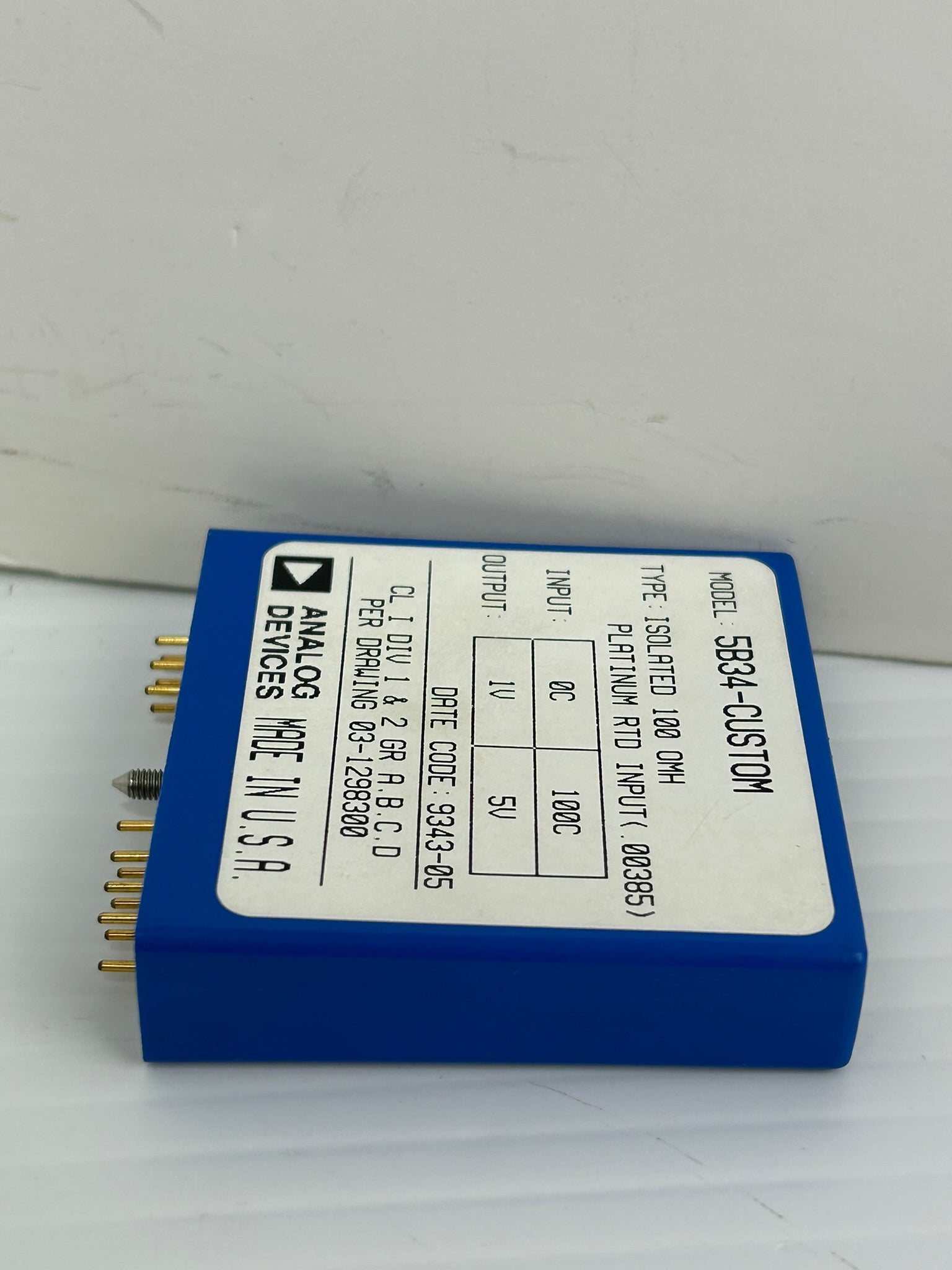Analog Devices 5B34-CUSTOM Isolated RTD Input Module 100Ω 5V