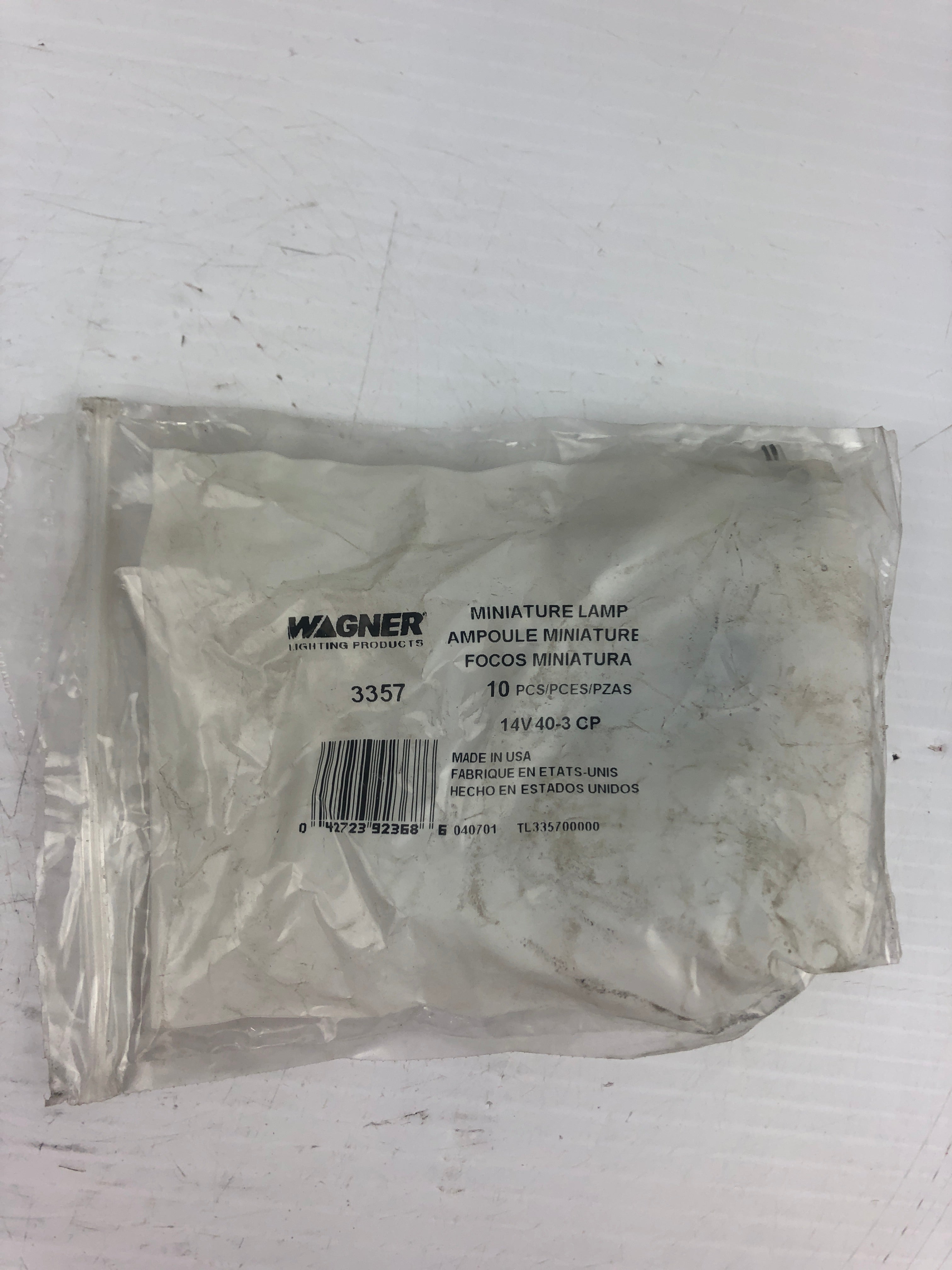 Wagner 3357 Miniature Lamp Clear Light Bulb Dual Contacts - Lot of 5