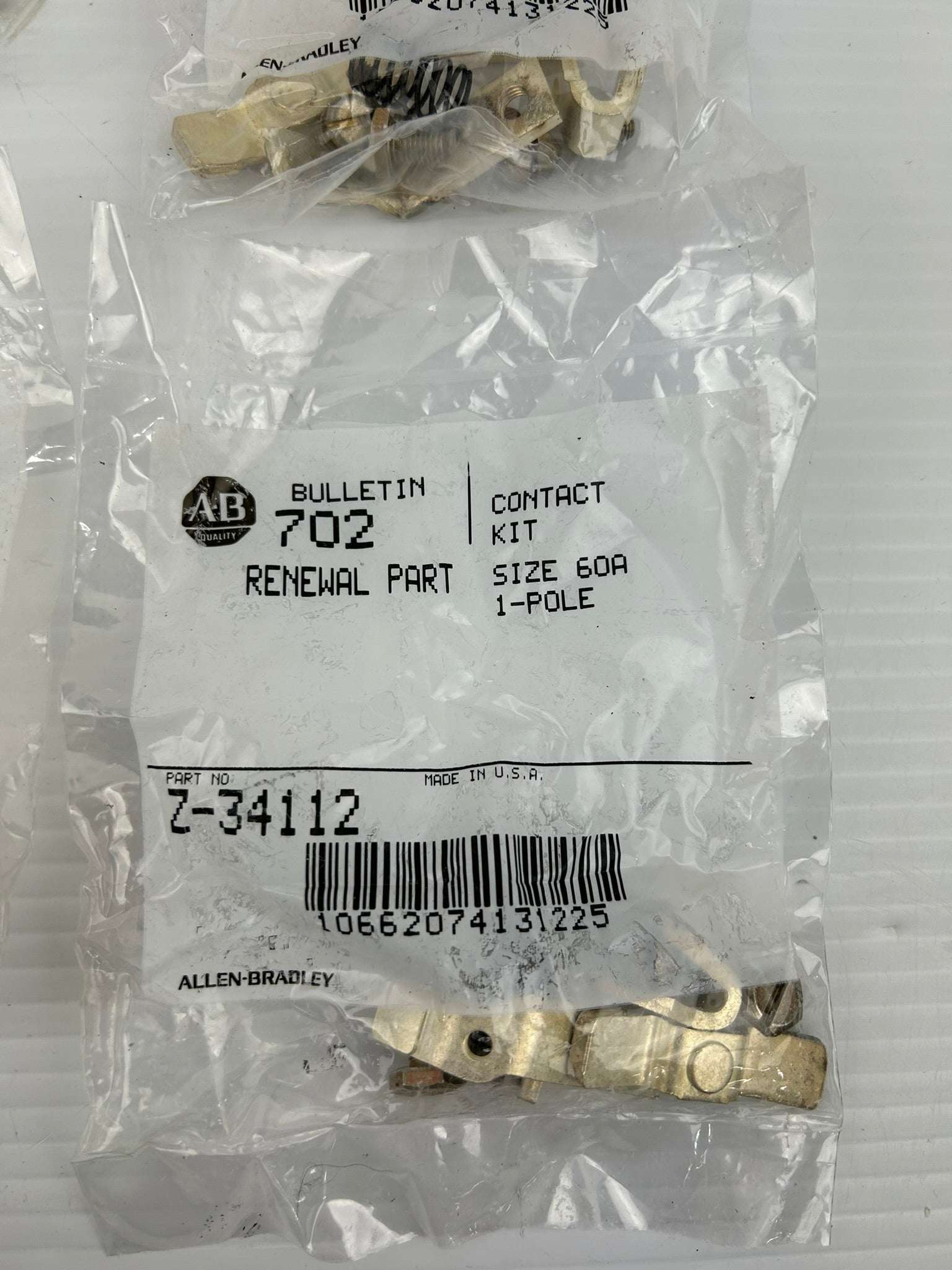 Allen Bradley Z-34112 Contact Kit Size 60A 1-Pole - Lot of 4 Kits