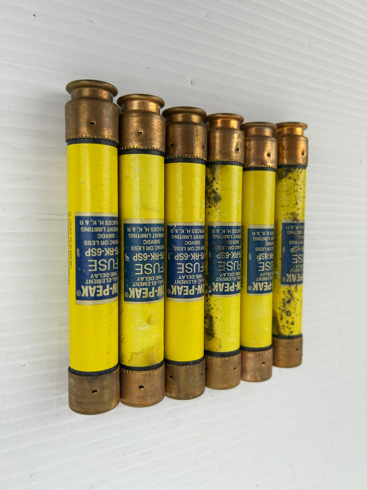 Bussmann LPS-RK-6SP Time-Delay Fuse 6A 600VAC 300 VDC - Lot of 6