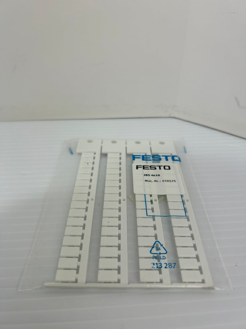 Festo IBS 6X10 Inscription Label 018576 - Lot of 19