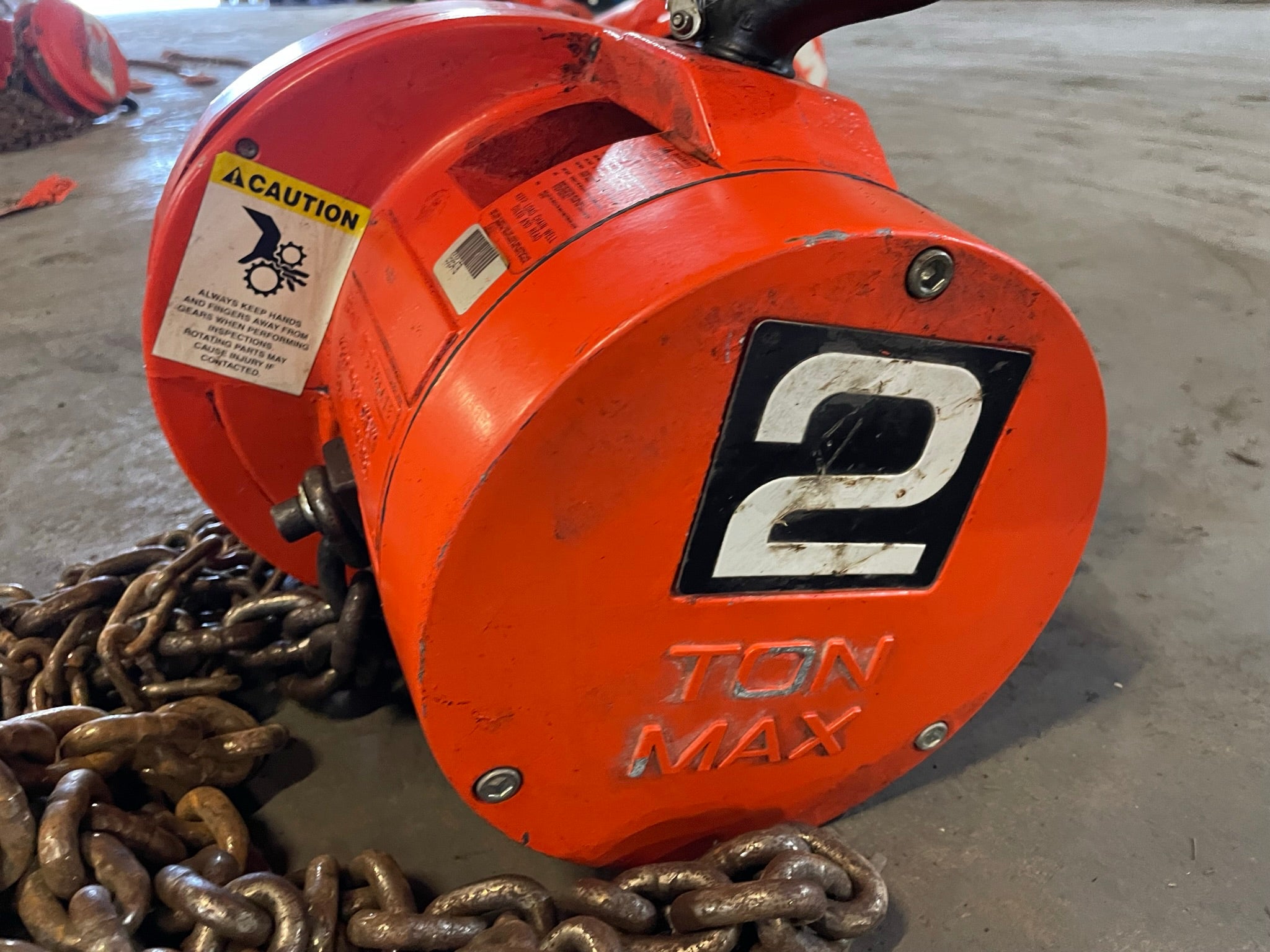 CM Cyclone S5854TB 2 Ton Manual Chain Fall Hoist with Load Limiter