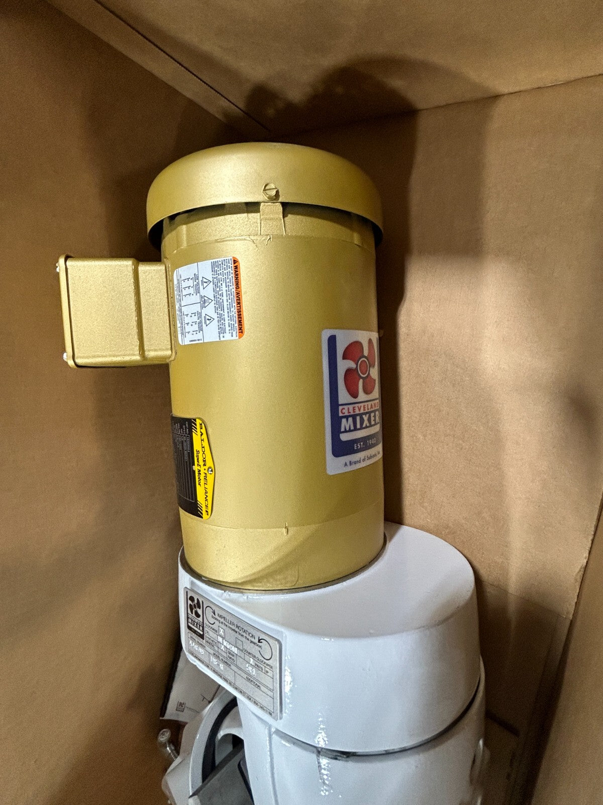Cleveland Mixer RG-6 Clockwise Impeller 5:1 Gear Ratio with Baldor 1.5HP Motor