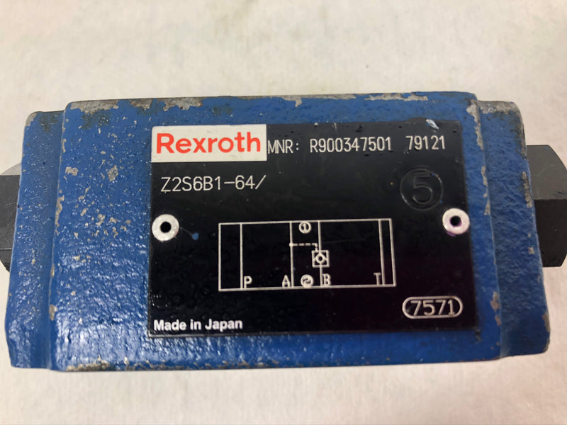 Rexroth Z2S6B1-64/ Hydraulic Block Valve