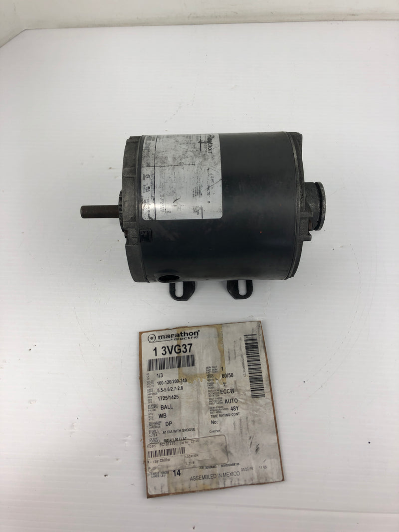 Marathon Electric 13VG37 Pump Motor 1/3 HP 1 Phase 1725/1425 RPM 5KH32GNB815X