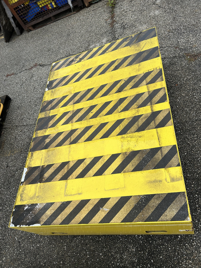 Safety Platform Yellow Black Striped 6' Wide x 4' Deep x 5" Thick