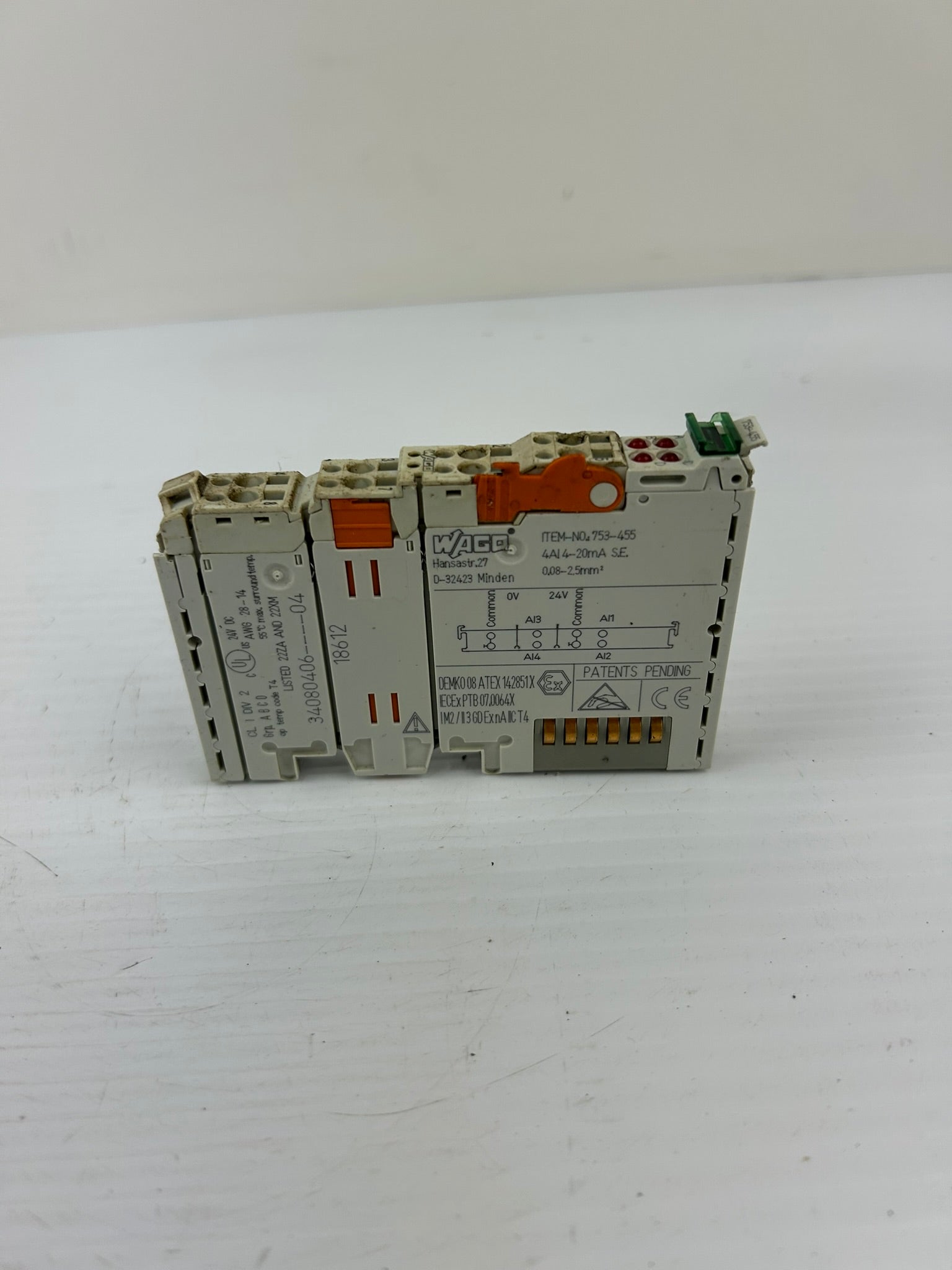 Wago 753-455 Channel Analog Input Module 4AI 4-20mA S.E. - PLC Module