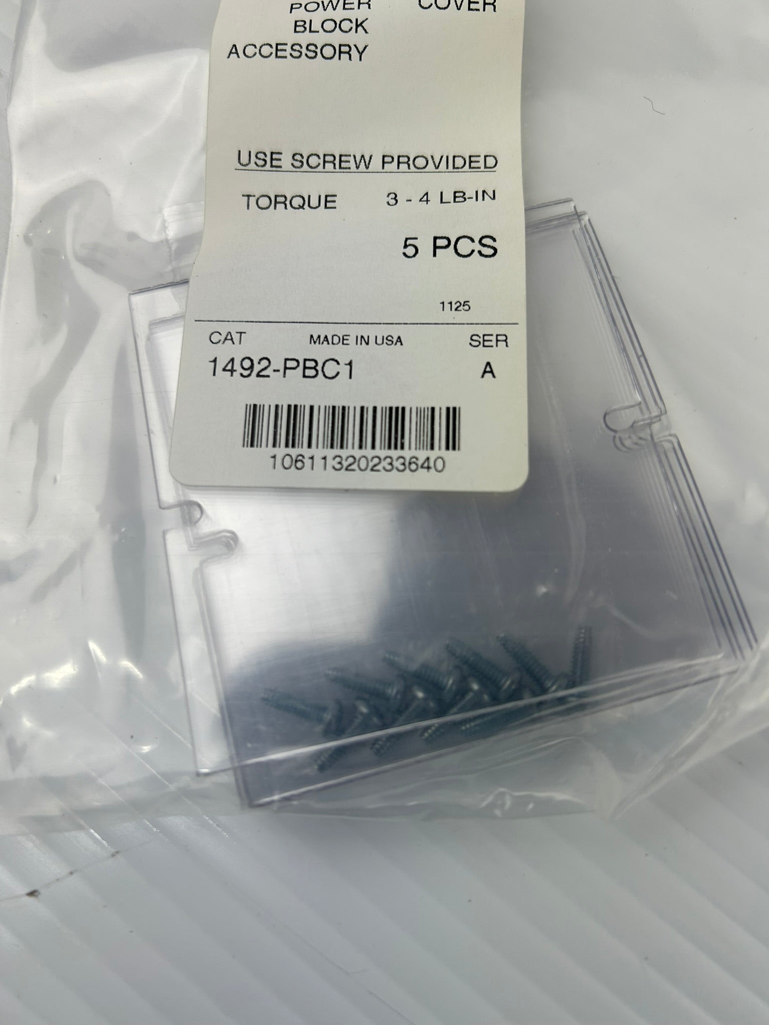 Allen Bradley 1492-PBC1 Power Distributions Covers Series A - Lot of 20