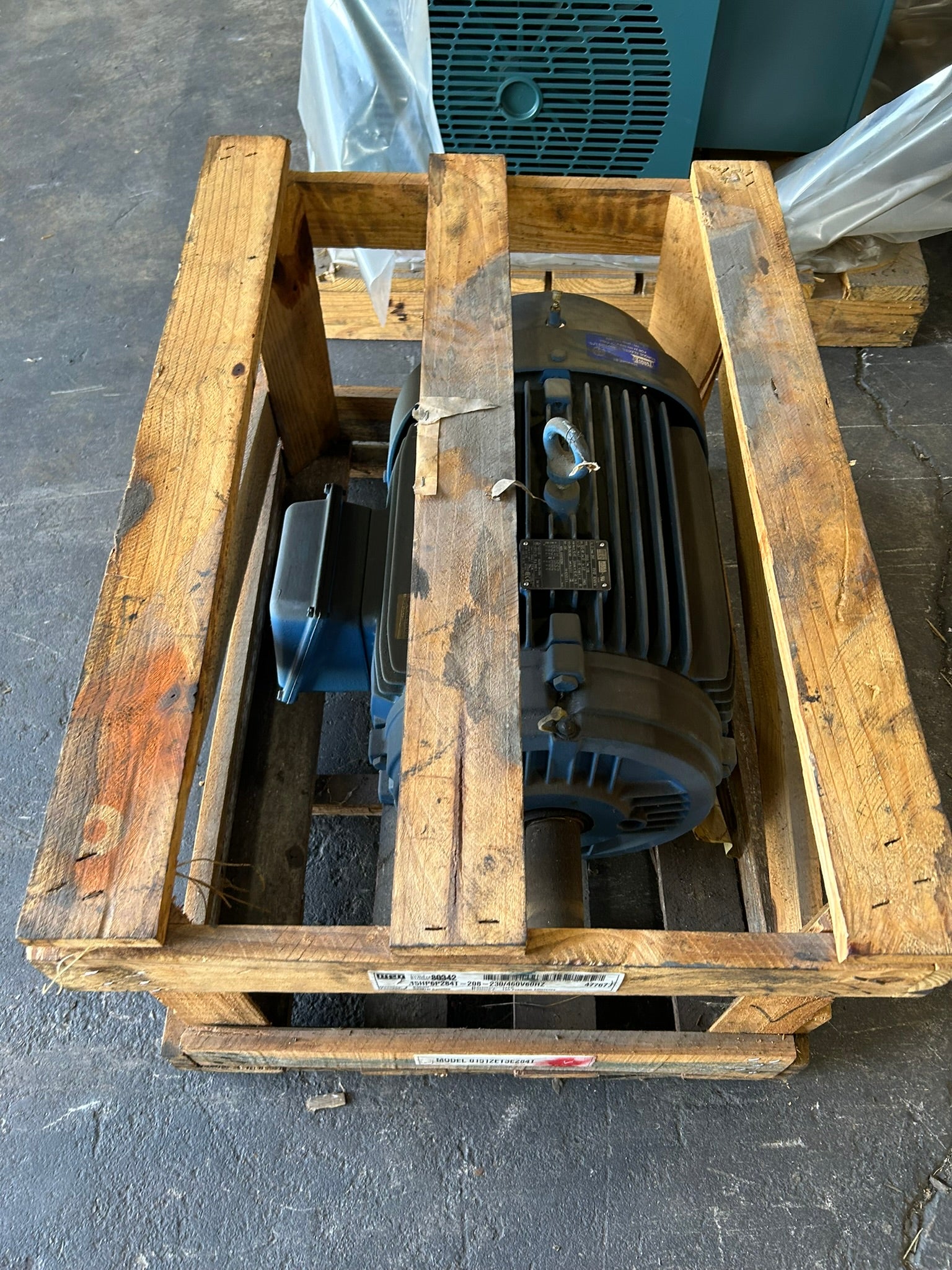 WEG 01512ET3E284T Motor 15HP 208-230/460V 3PH 1180RPM TEFC-WP 284T